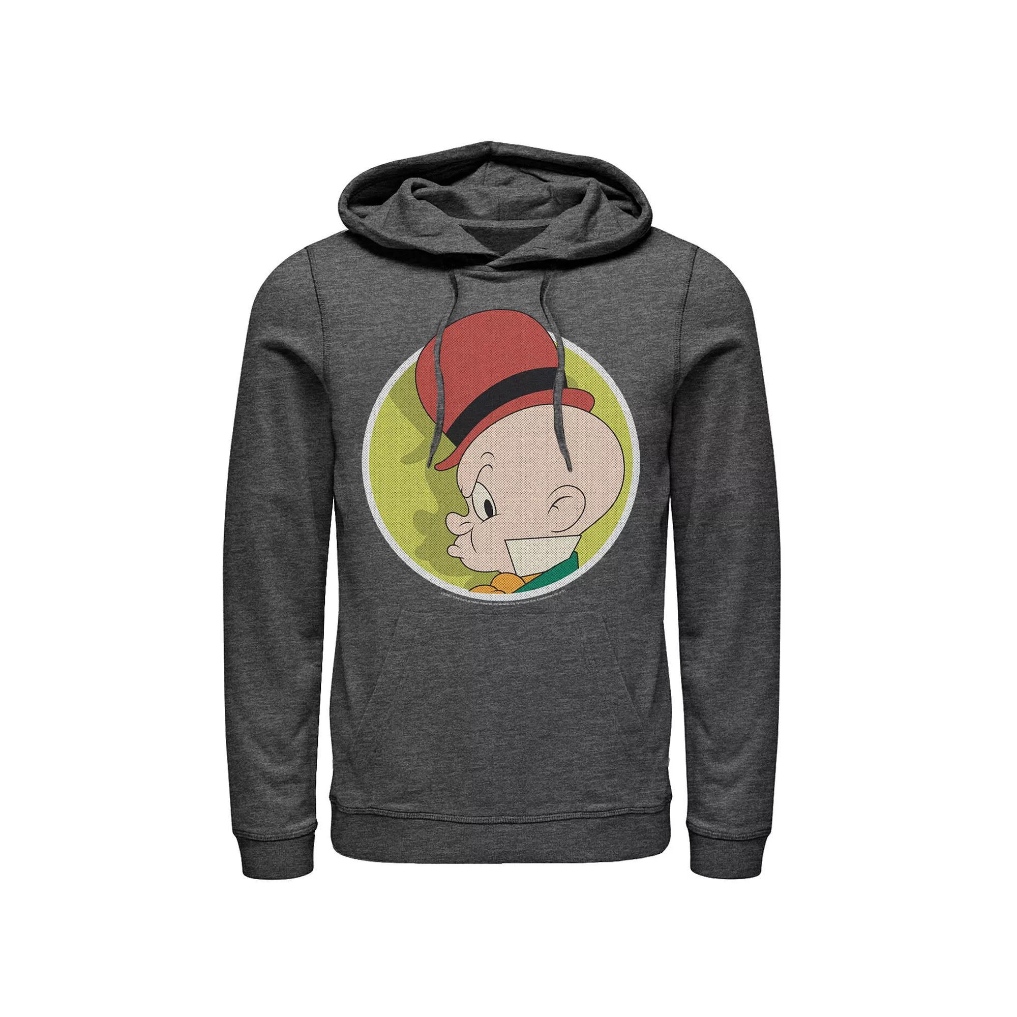Men's Looney Tunes Elmer Fudd Profile Portrait Hoodie, Size: XXL, Grey Heather Product Image