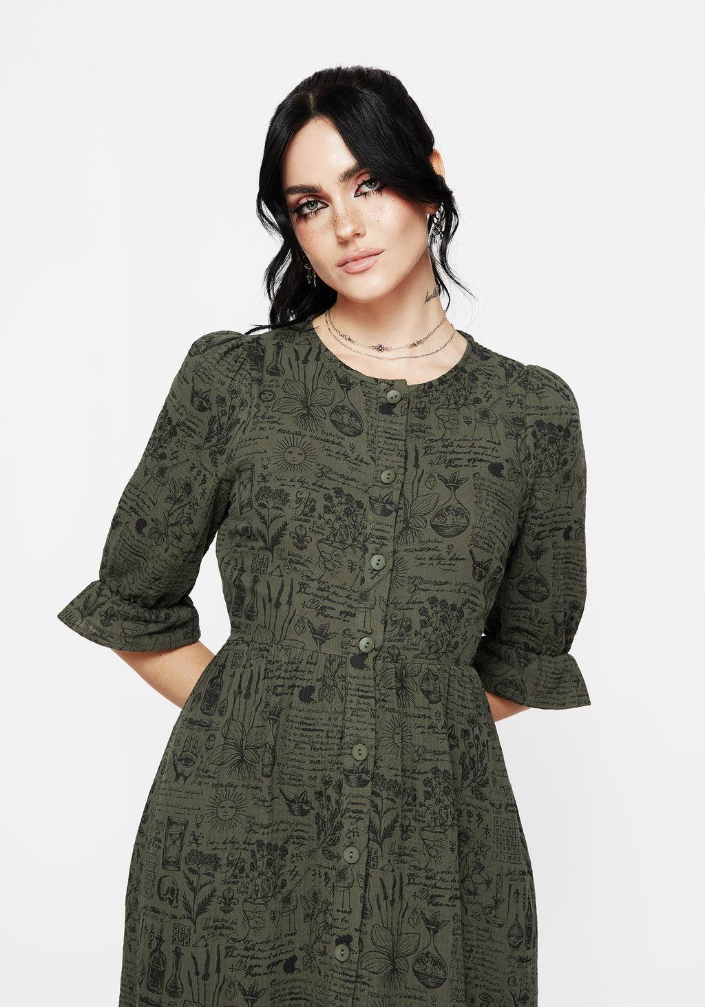 Taddea Cotton Button Up Midaxi Dress Product Image
