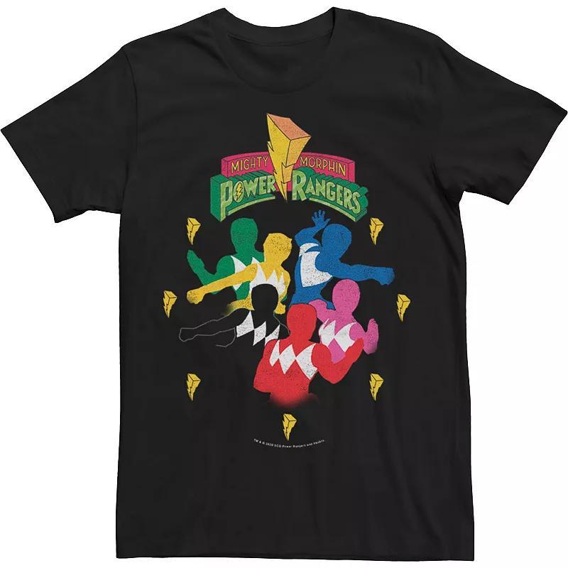 Men's Power Rangers Group Shot Minimalist Tee, Size: XL, Black Product Image