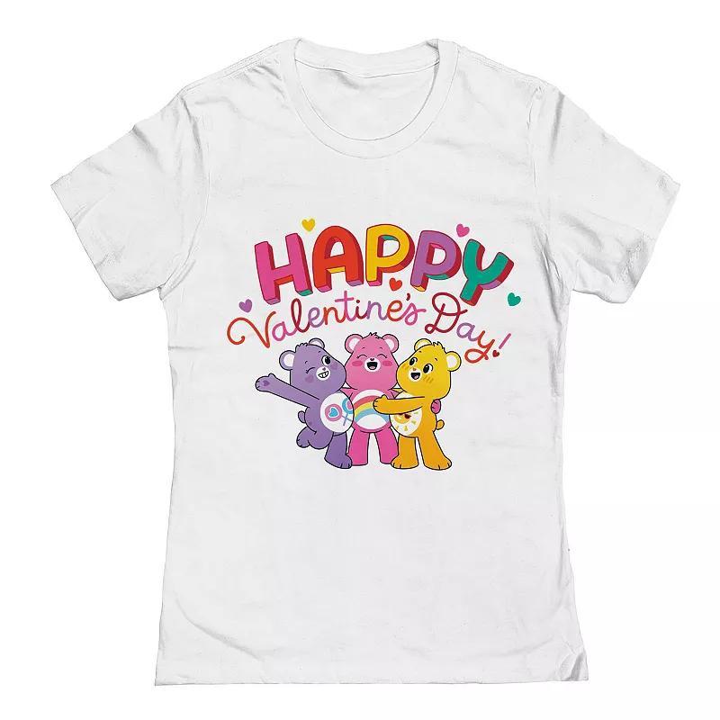 Junior's Care Bears Unlock The Magic Valentine's Day Graphic Tee, Women's, Size: Medium, White Product Image