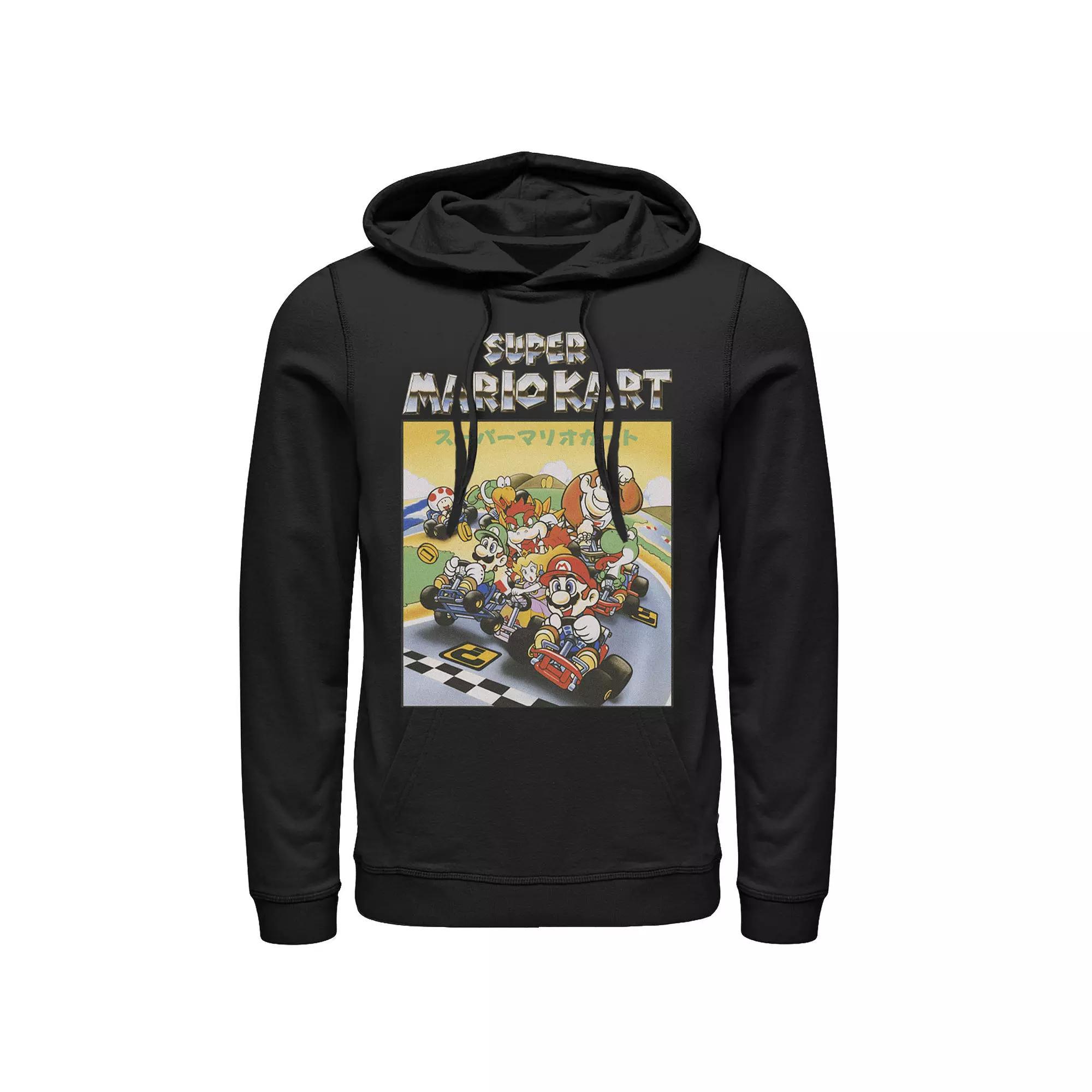 Mens Nintendo Mario Kart Retro Chrome Logo Hoodie Product Image