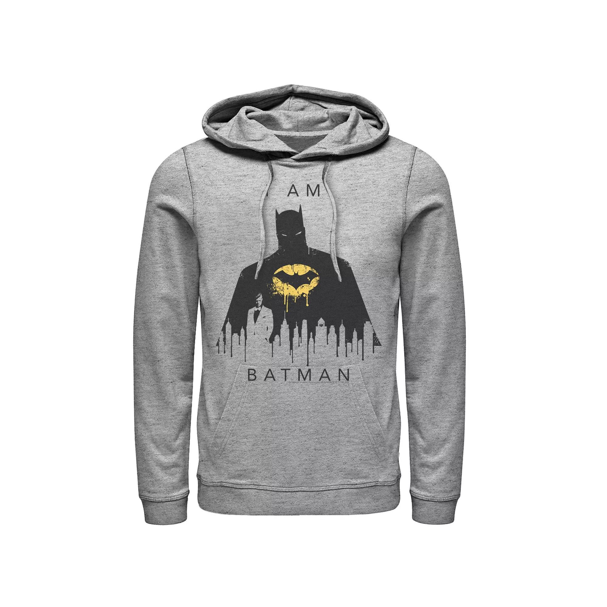 Men's Smiley Face With Mushroom Inside Hoodie, Size: Large, Athletic Grey Product Image