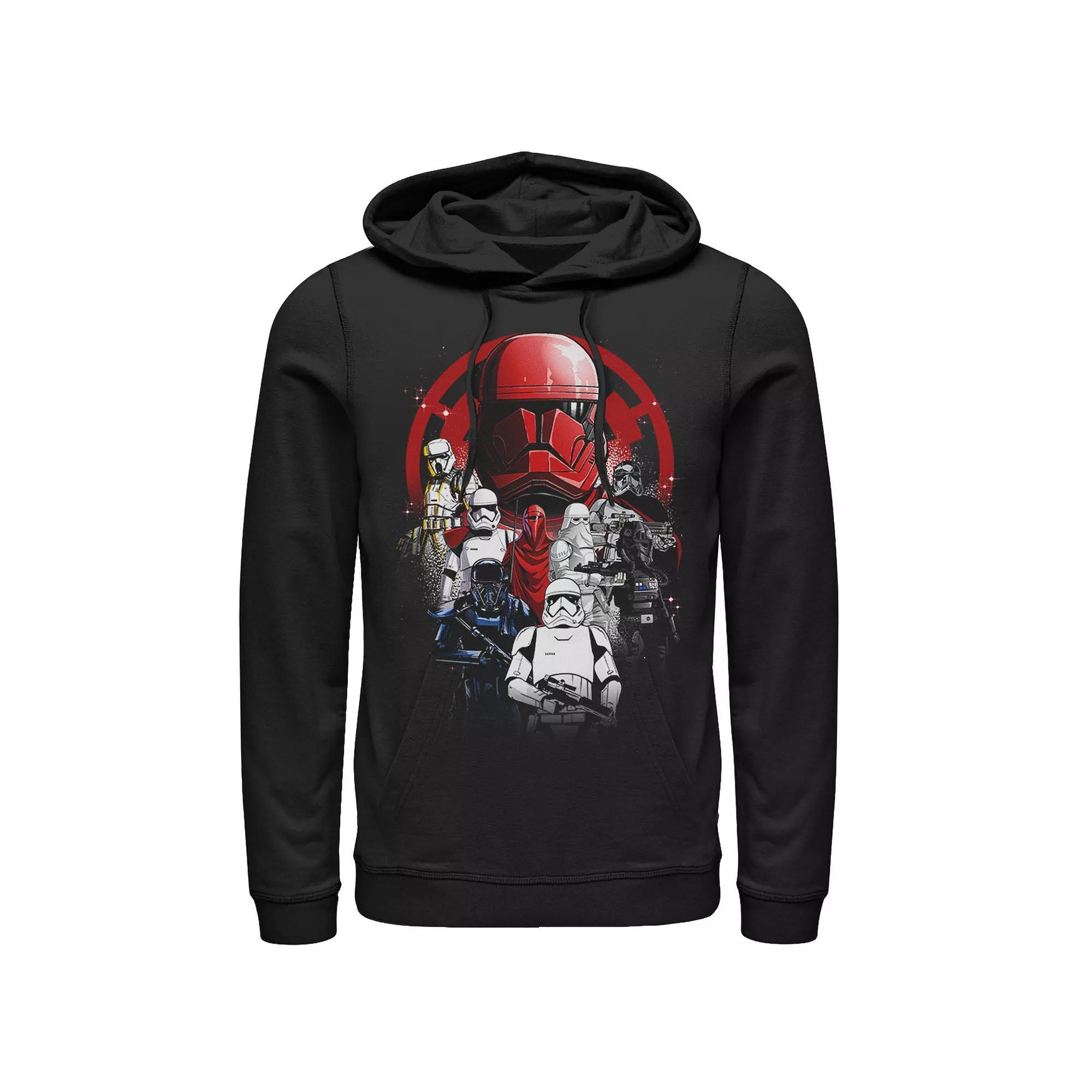 Men's Star Wars Storm Trooper Group Shot Splatter Poster Hoodie, Size: Large, Black Product Image