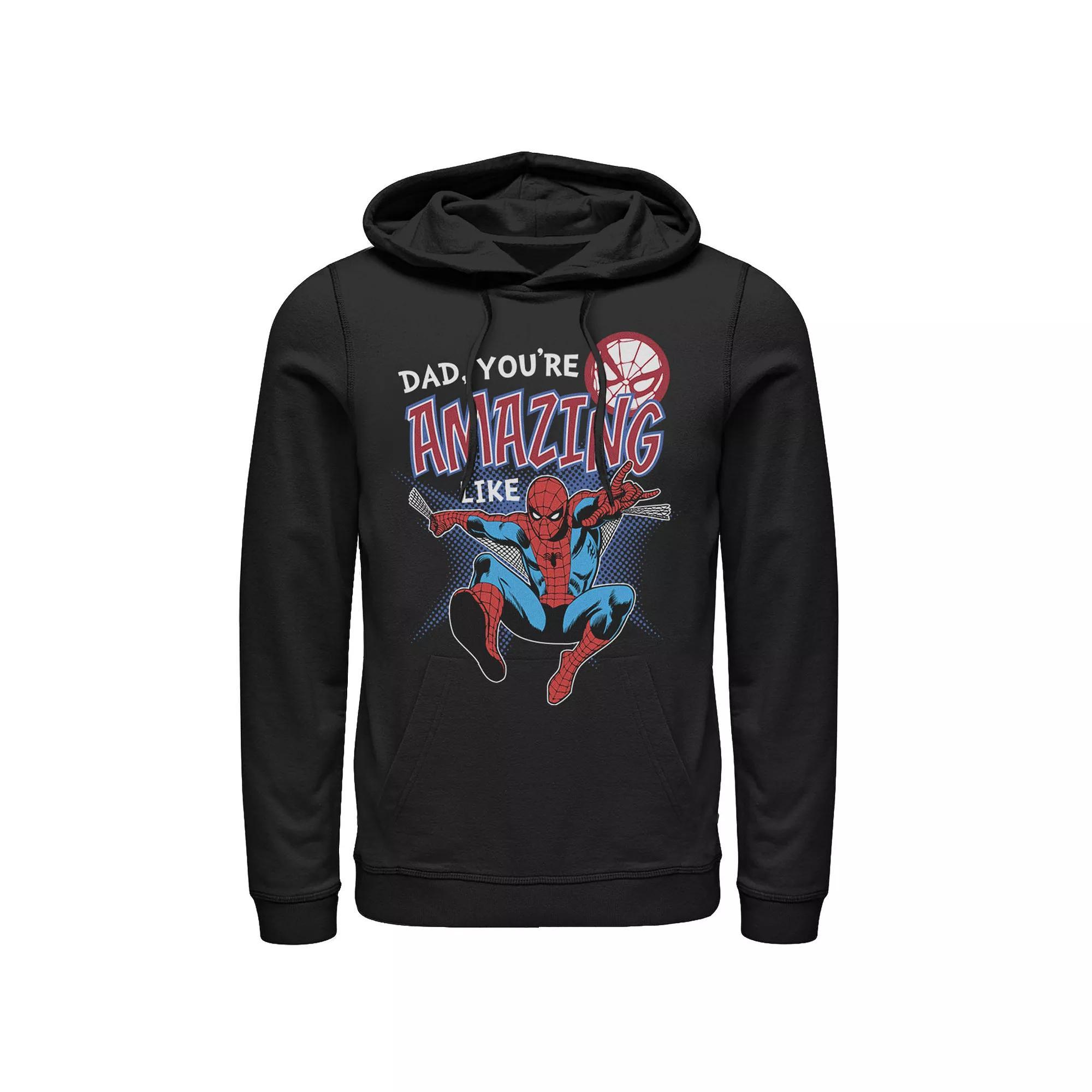 Men's Marvel Spider-Man Amazing Dad Father's Day Hoodie, Size: XXL, Black Product Image