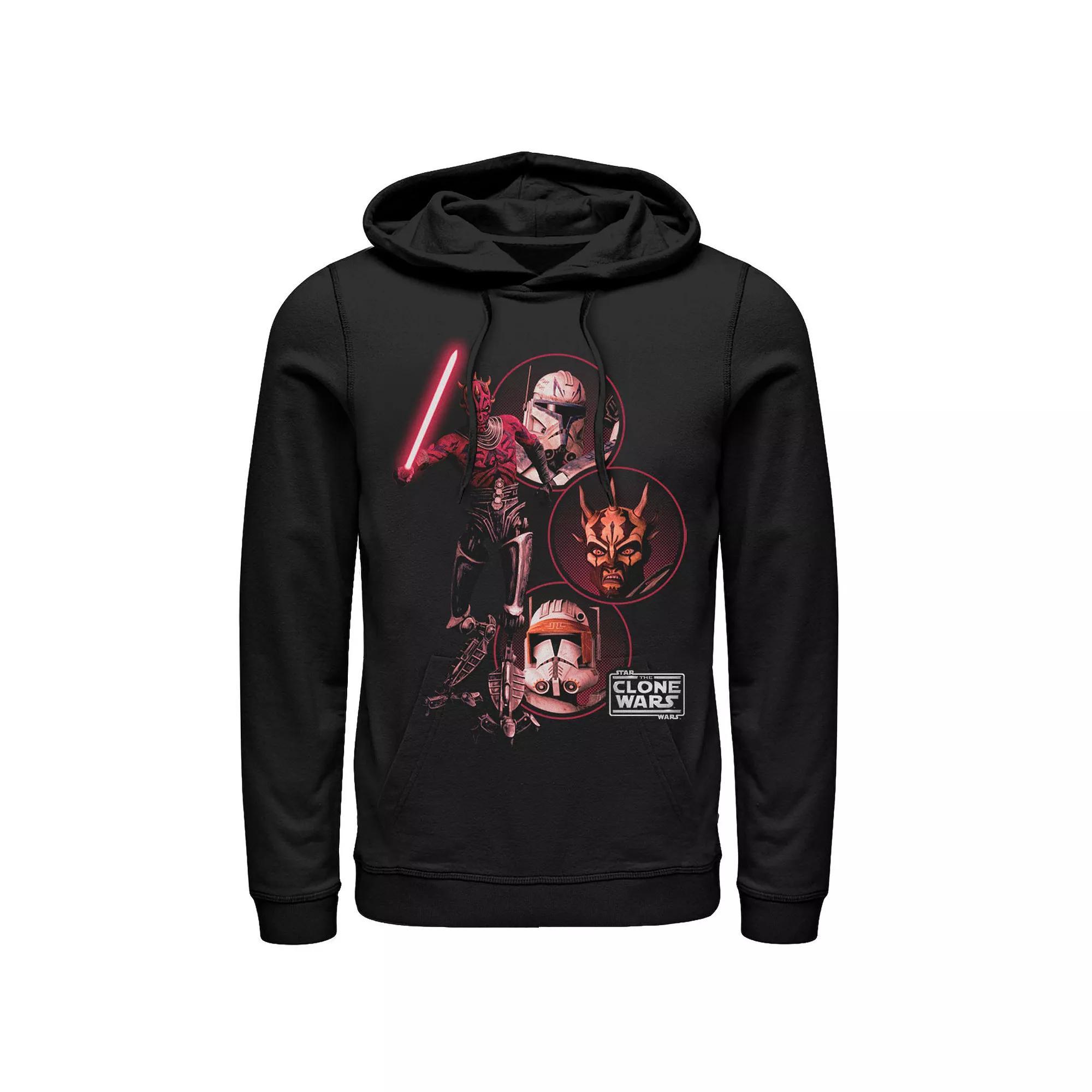 Men's Star Wars: Clone Wars Dark Side Group Shot Hoodie, Size: Large, Black Product Image