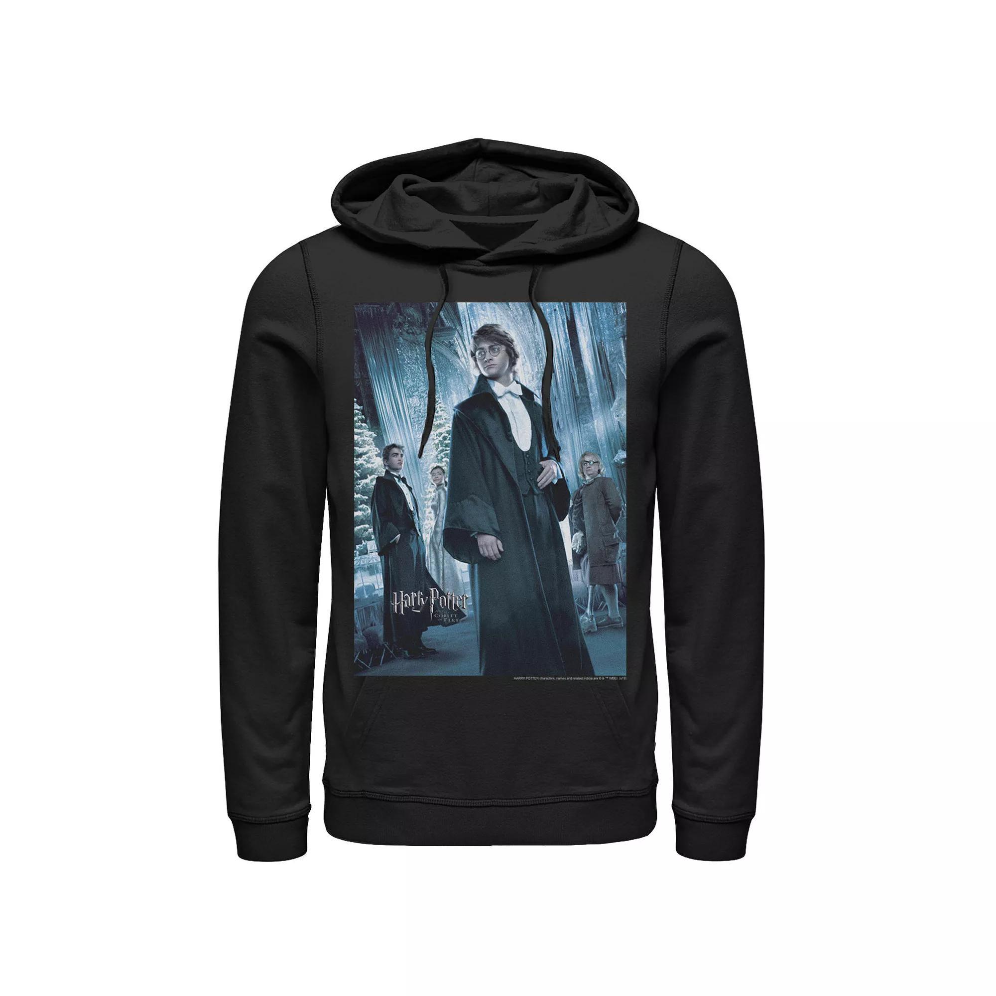 Mens Harry Potter Neither Can Live While The Other Survives Quote Hoodie Blue Product Image