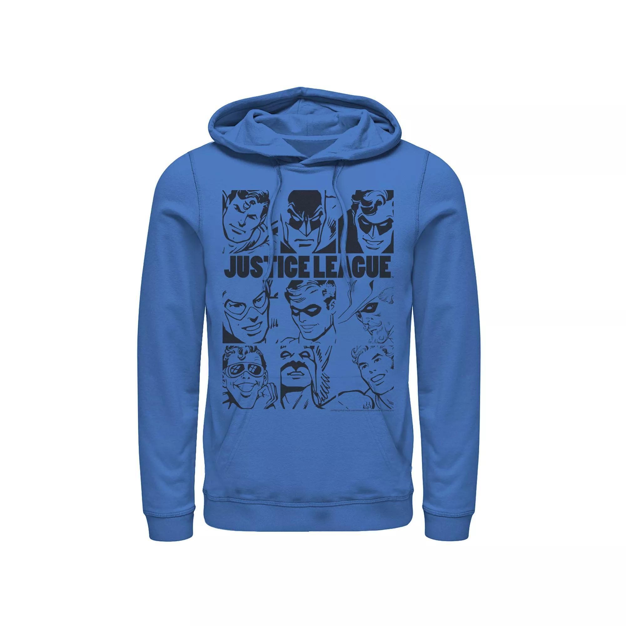 Men's DC Comics Justice League Group Shot Panel Poster Hoodie, Size: Medium, Royal Product Image