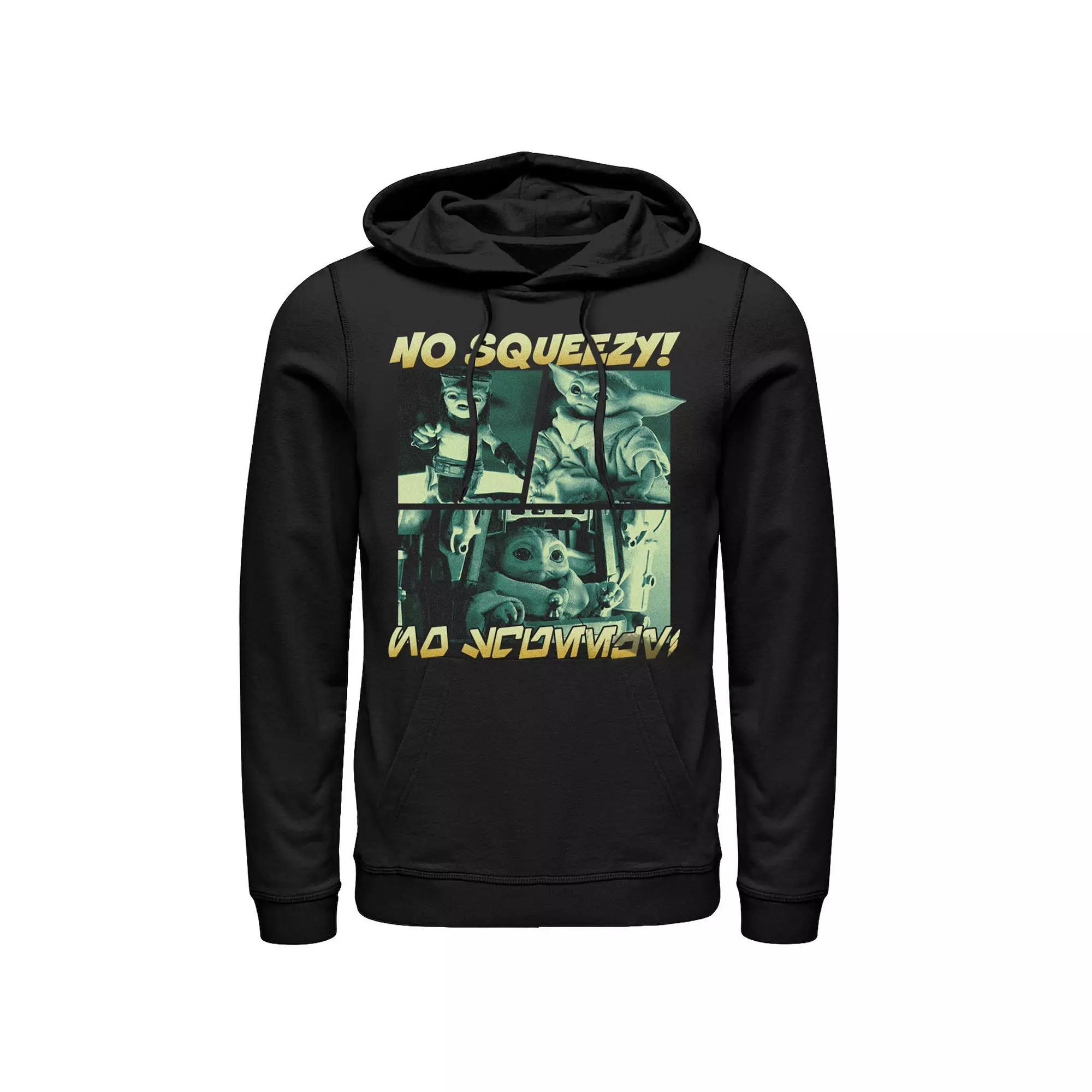 Men's Star Wars The Mandalorian Grogu Anzellan Droidsmith No Squeezy Boxes Graphic Hoodie, Size: XXL, Black Product Image