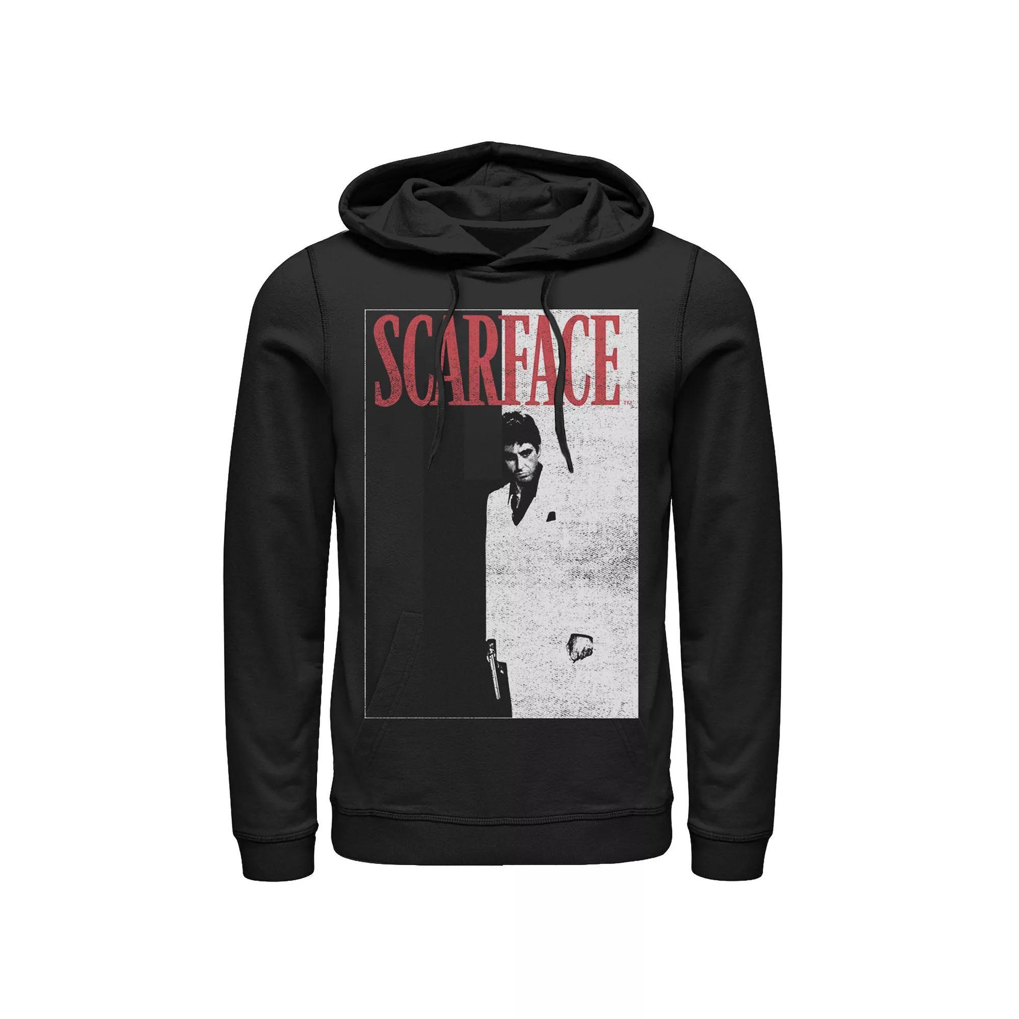 Men's Scarface Distressed Movie Poster Photo Hoodie, Size: Medium, Black Product Image