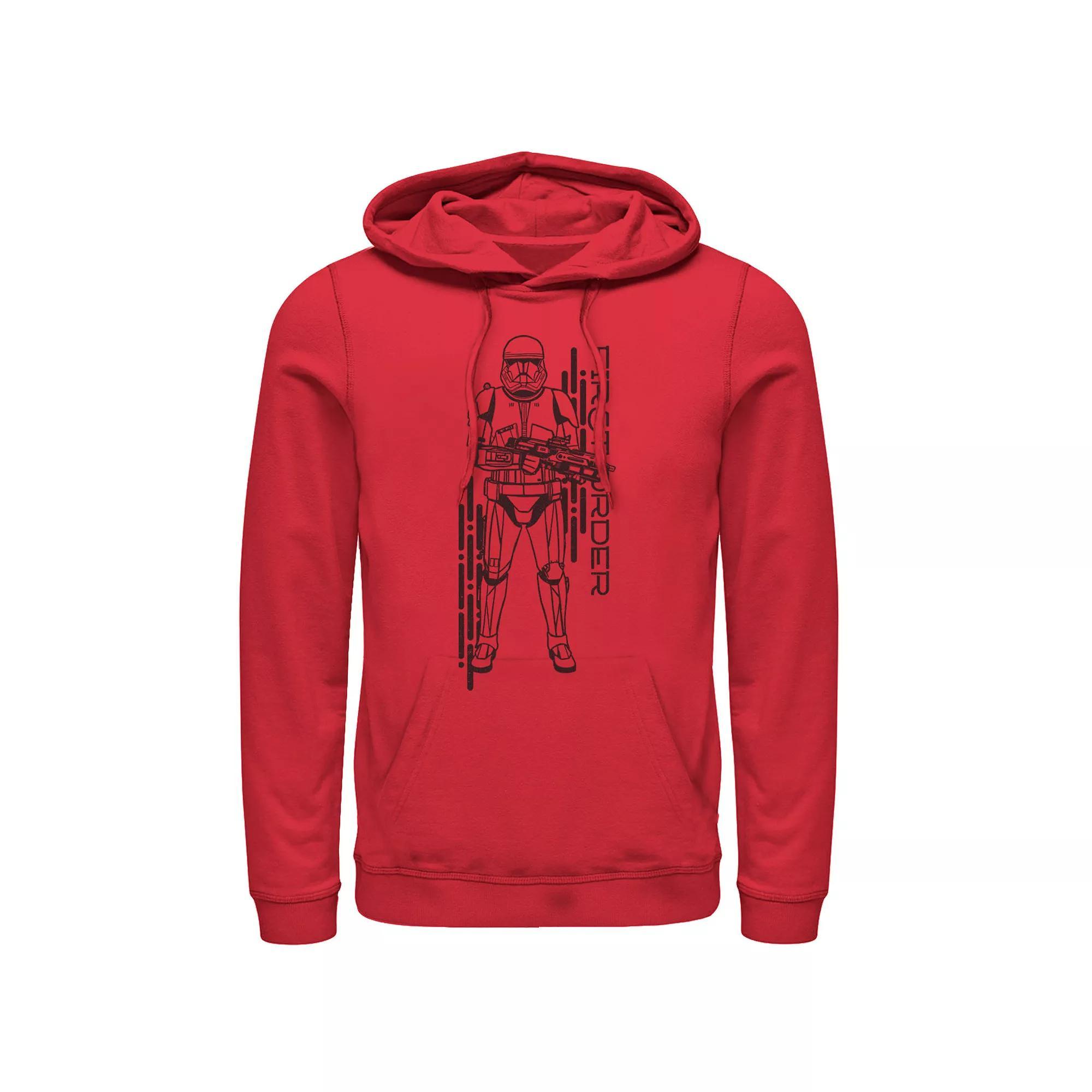 Men's Star Wars The Rise of Skywalker Sith Trooper Logo Graphic Hoodie, Size: XL, Red Product Image