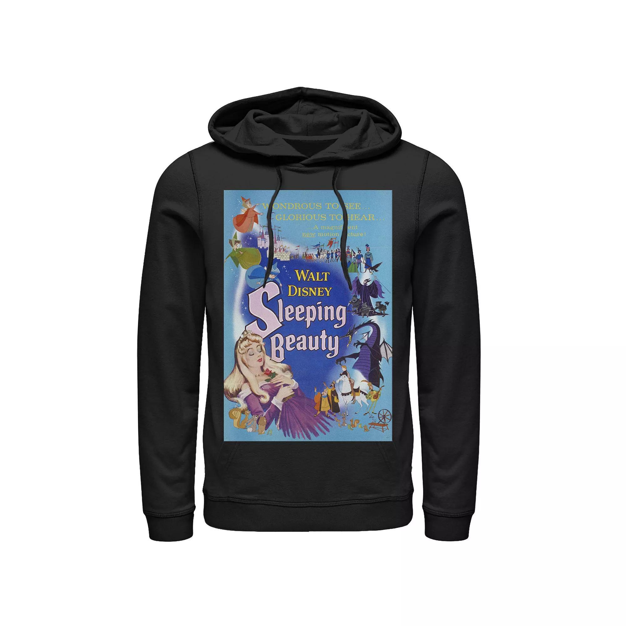 Disney's Sleeping Beauty Group Shot Classic Movie Poster Men's Hoodie, Size: XXL, Black Product Image