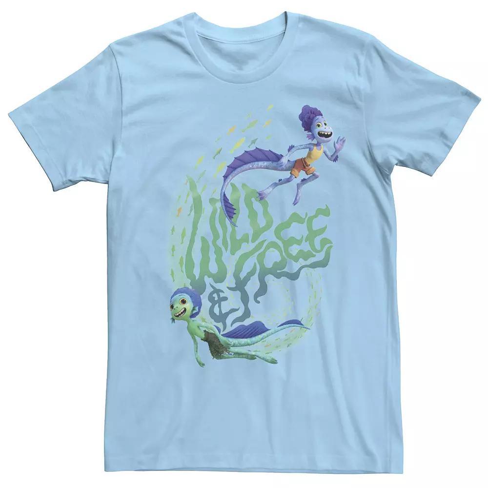 Disney / Pixar's Luca & Alberto Men's Wild & Free Tee, Size: Large, Light Blue Product Image