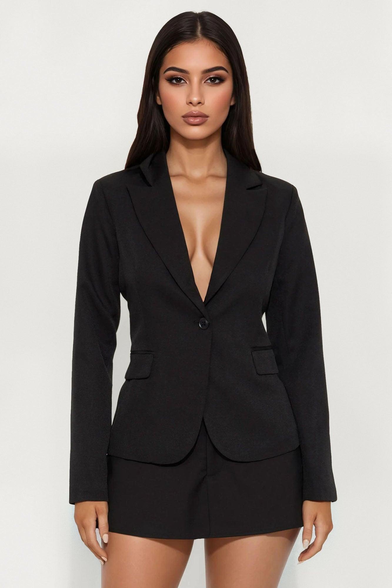 Set The Tone Blazer - Black Product Image