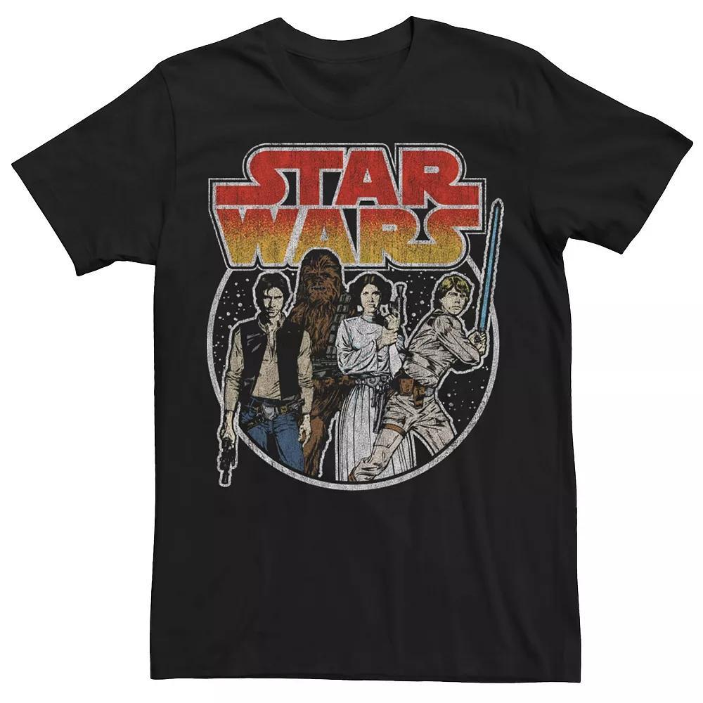 Men's Star Wars Rebel Group Vintage Circle Tee, Size: Medium, Black Product Image