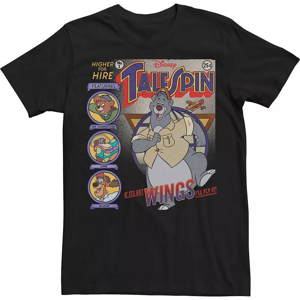 Disney's TaleSpin Men's If Its Got Wings I'll Fly It Poster Tee, Size: XL, Black Product Image