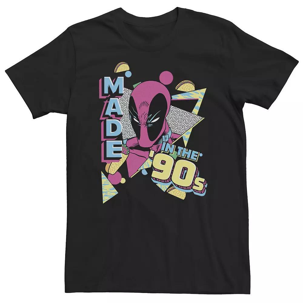 Big & Tall Deadpool Made In The '90's Retro Abstract Head Shot Tee, Men's, Size: 4XL, Black Product Image