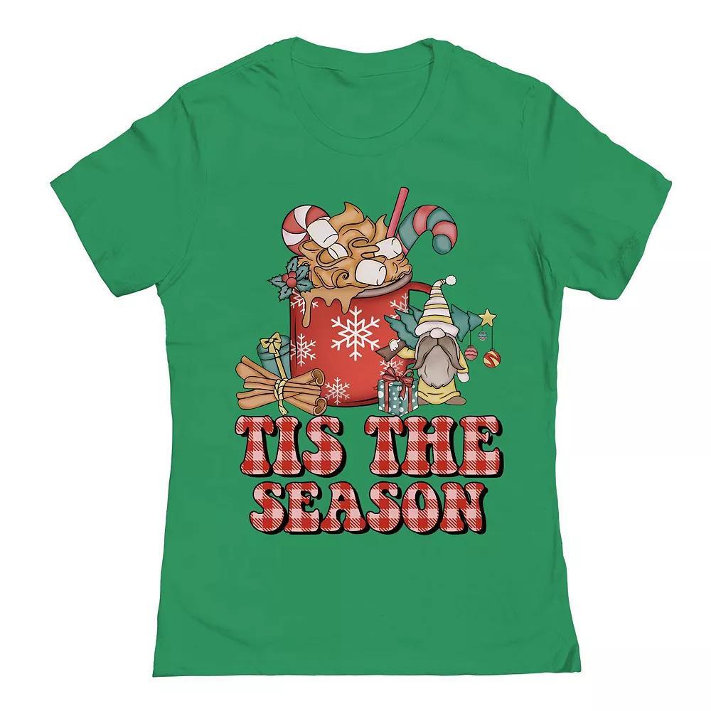 Junior's Cozy Christmas Season Graphic Tee, Women's, Size: Large, Kelly Product Image