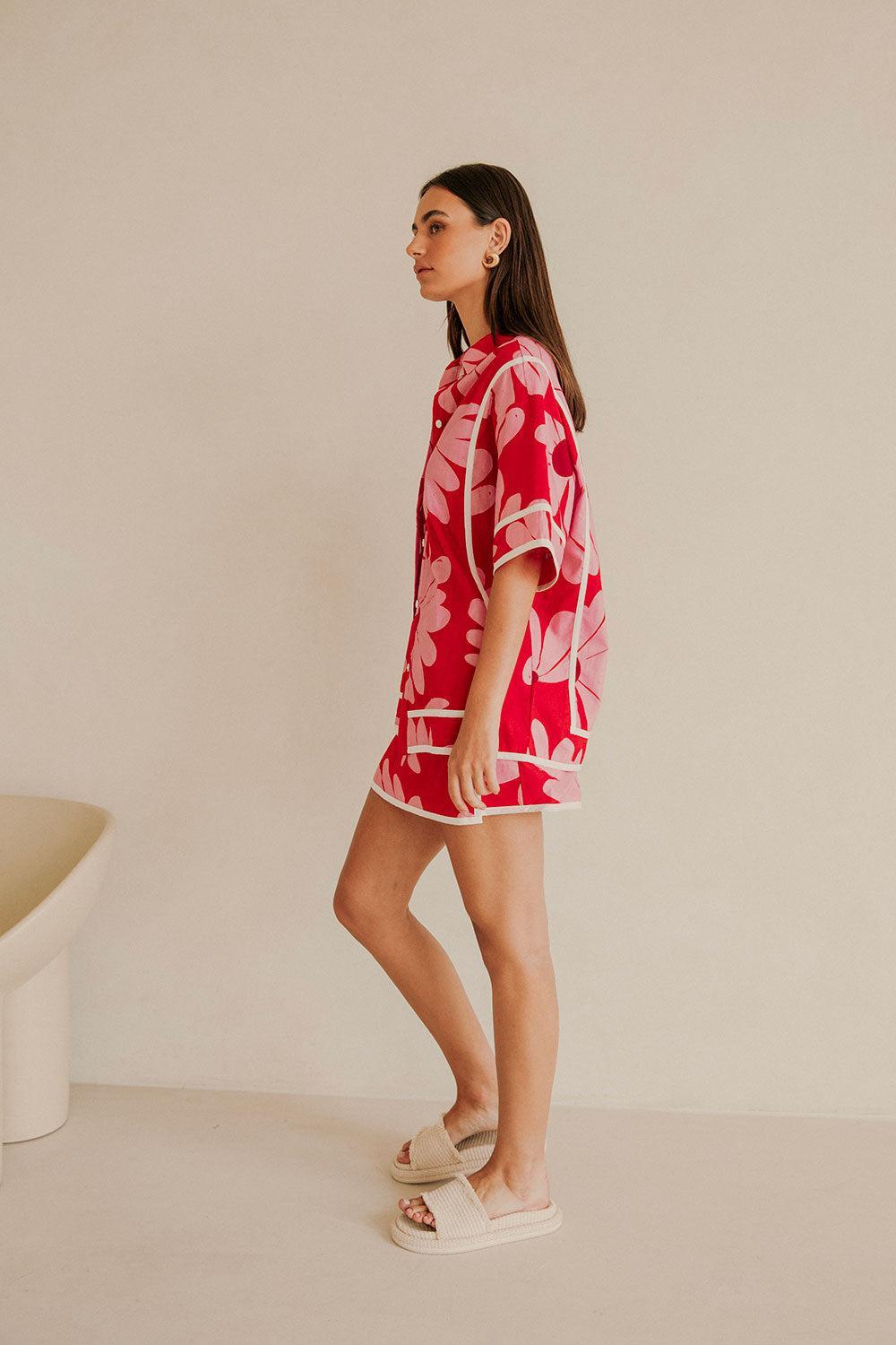 Bowie Skirt - Daisy Red Product Image