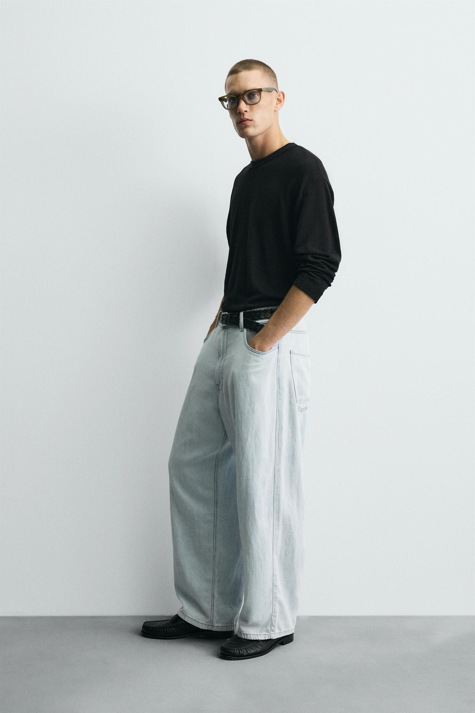 LIGHTWEIGHT LOOSE WIDE FIT JEANS Product Image