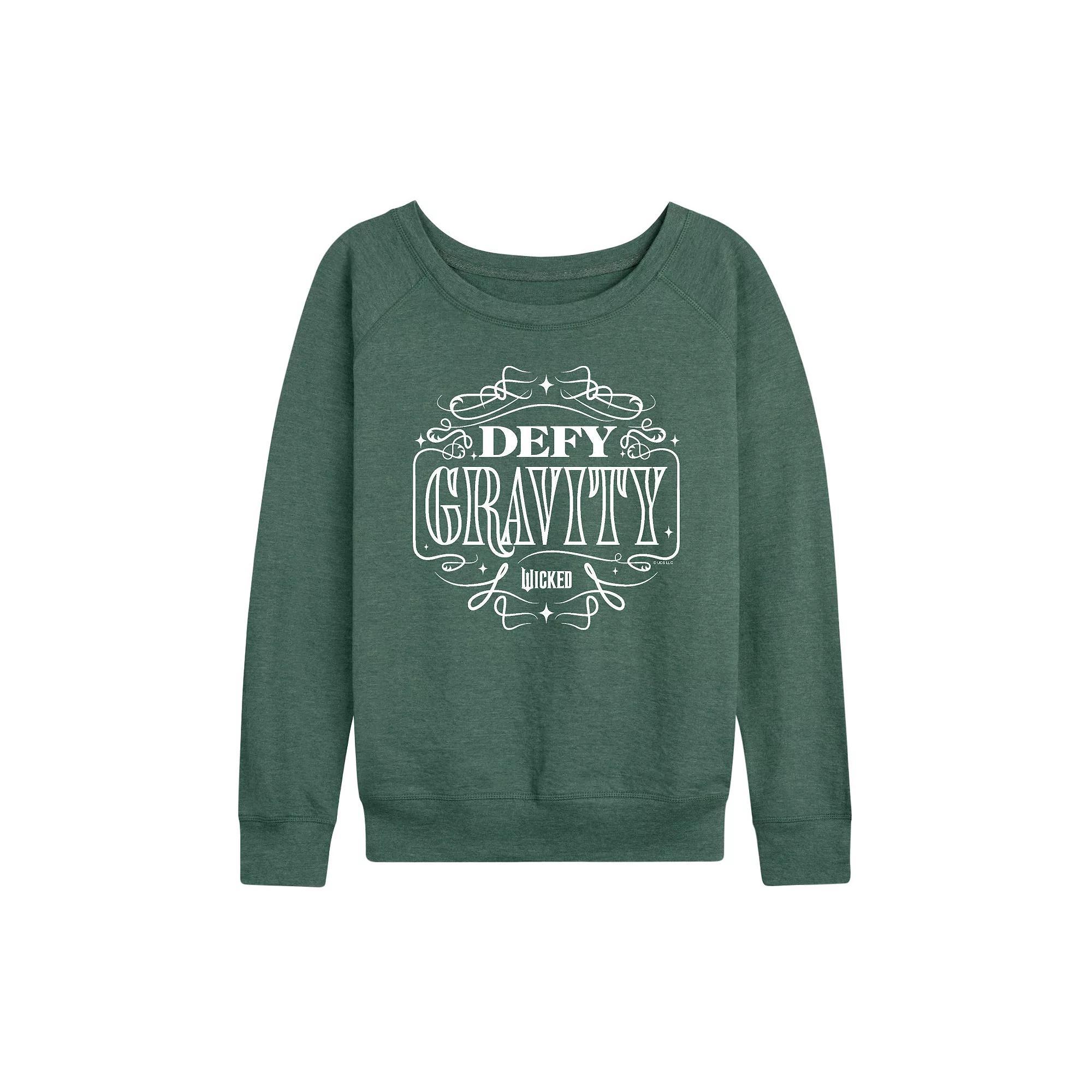 Women's Wicked Defy Gravity French Terry Long Sleeve Tee, Size: Large, Black Product Image