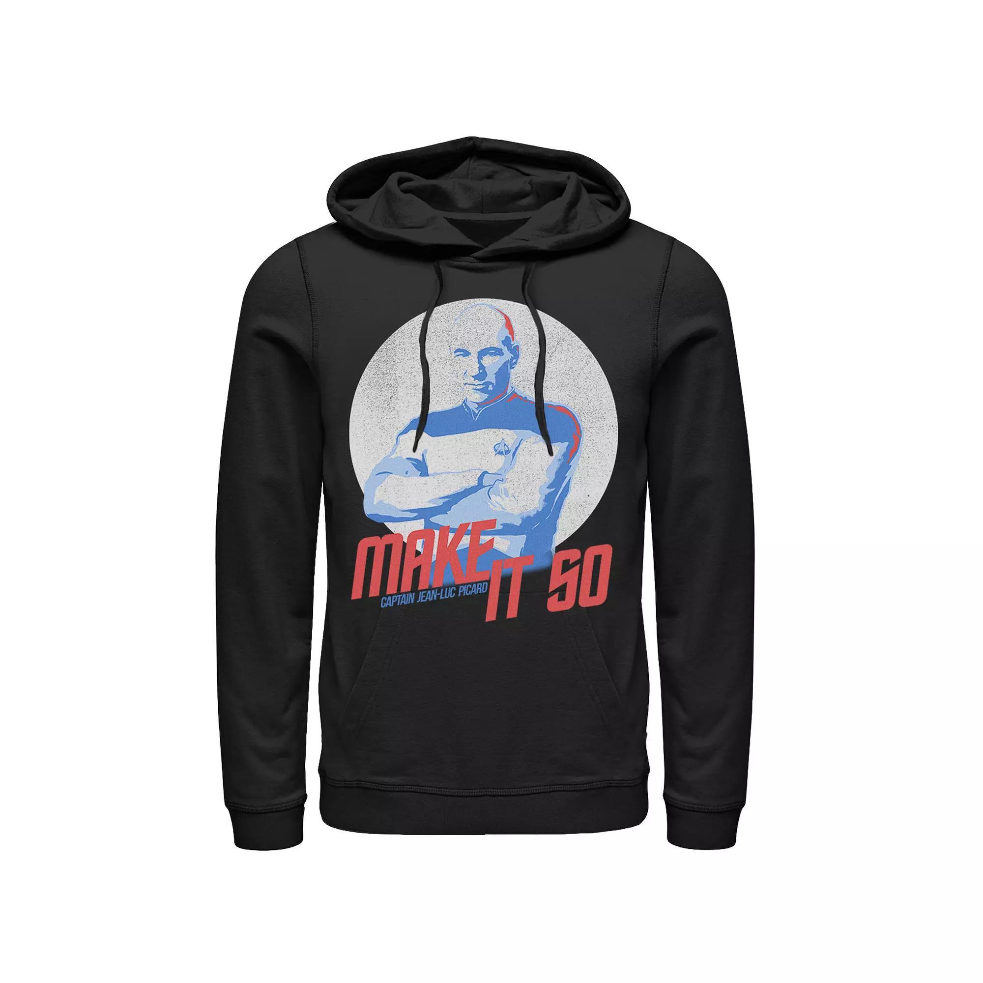 Men's Harry Potter Ron Harry Hermione Blue Lighting Portrait Graphic Pullover Hoodie, Size: XL Product Image