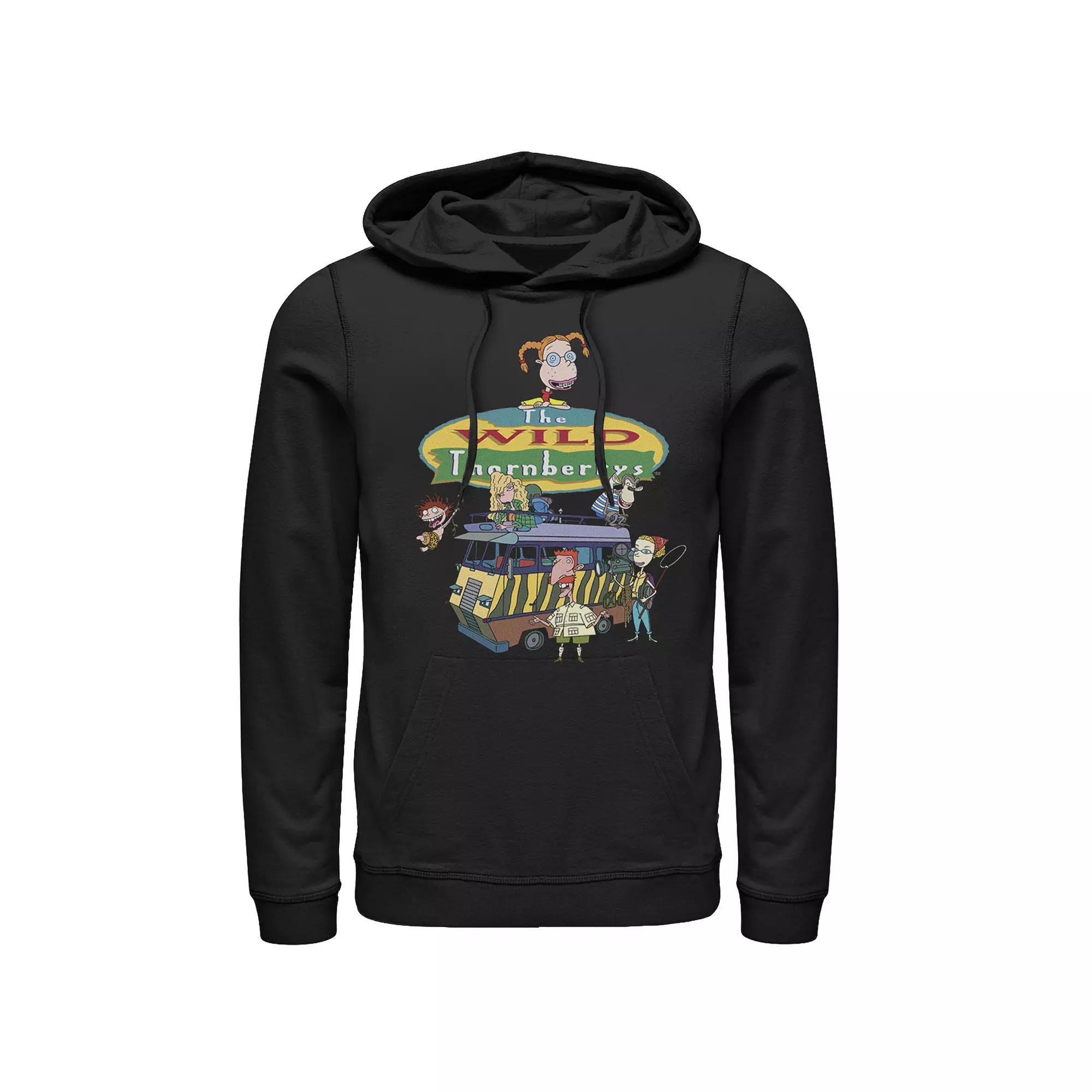 Men's Nickelodeon Wild Thornberries Family RV Gathering Logo Hoodie, Size: 3XL, Black Product Image