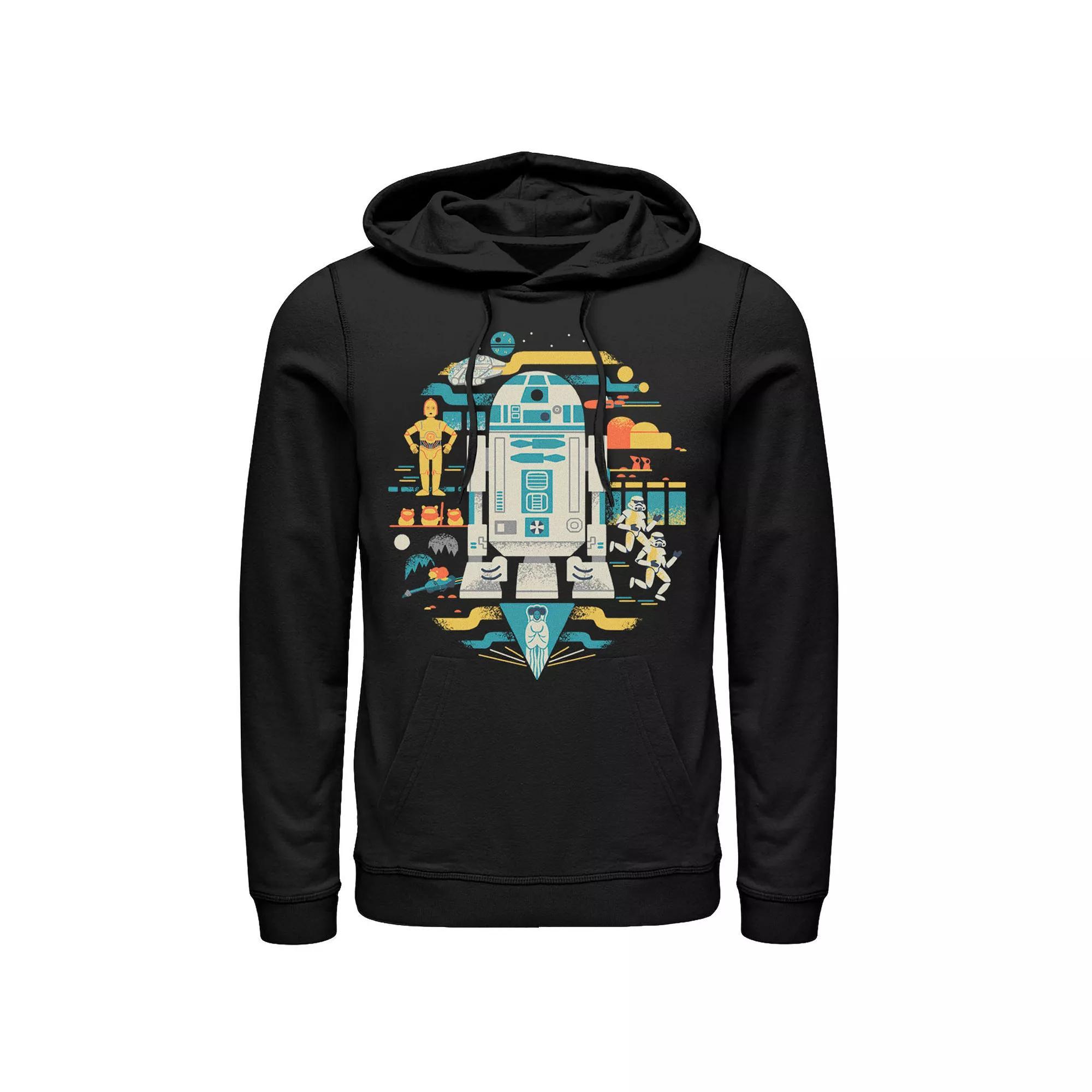 Men's Star Wars Distressed Pop Art Collage Hoodie, Size: Large, Black Product Image