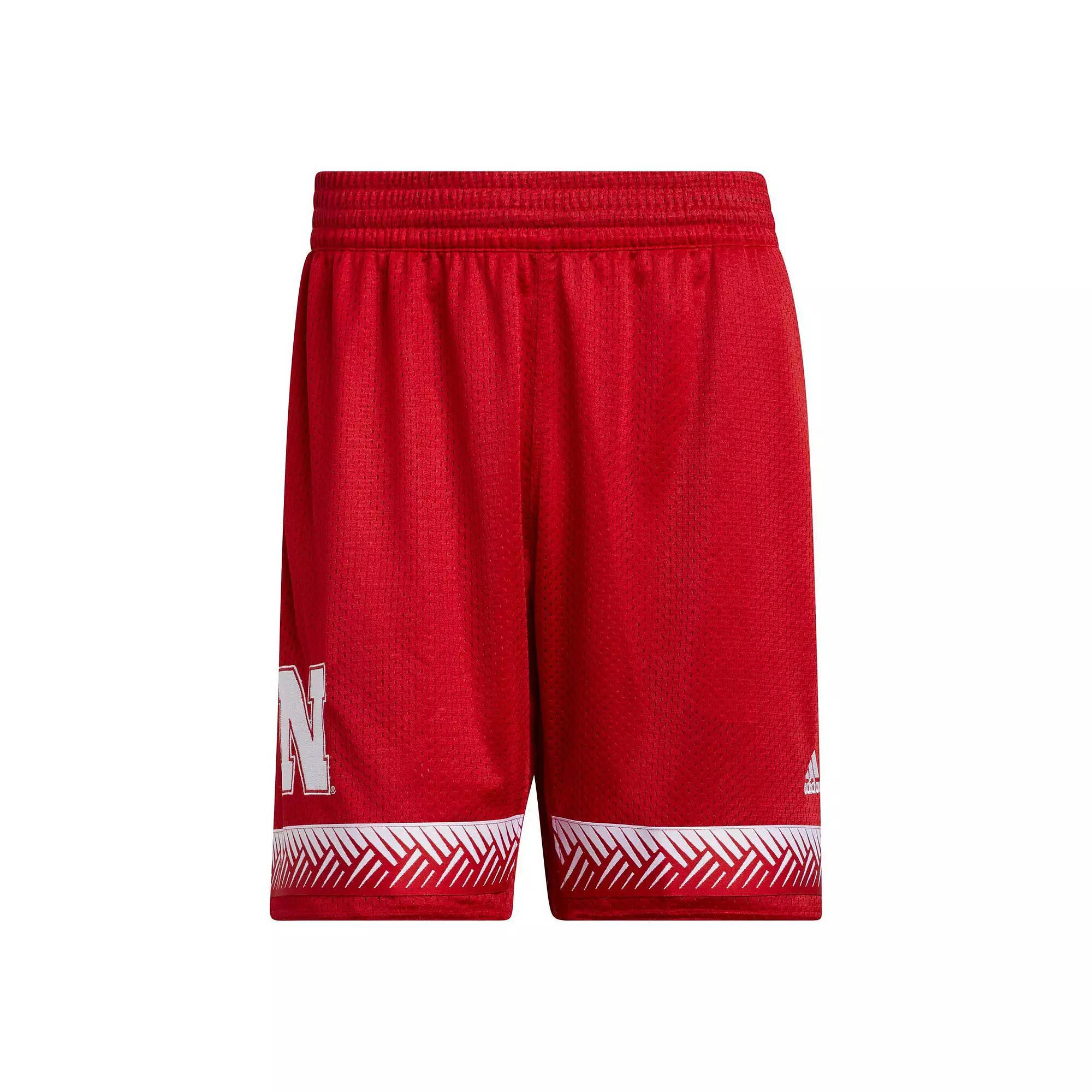 Men's adidas Scarlet Nebraska Huskers Swingman Replica Basketball Shorts, Size: Large, Red Product Image