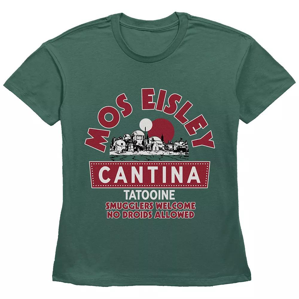 Women's Star Wars Mos Eisley Cantina Tatooine Basic Fit Graphic Tee, Girl's, Size: Small, Green Product Image