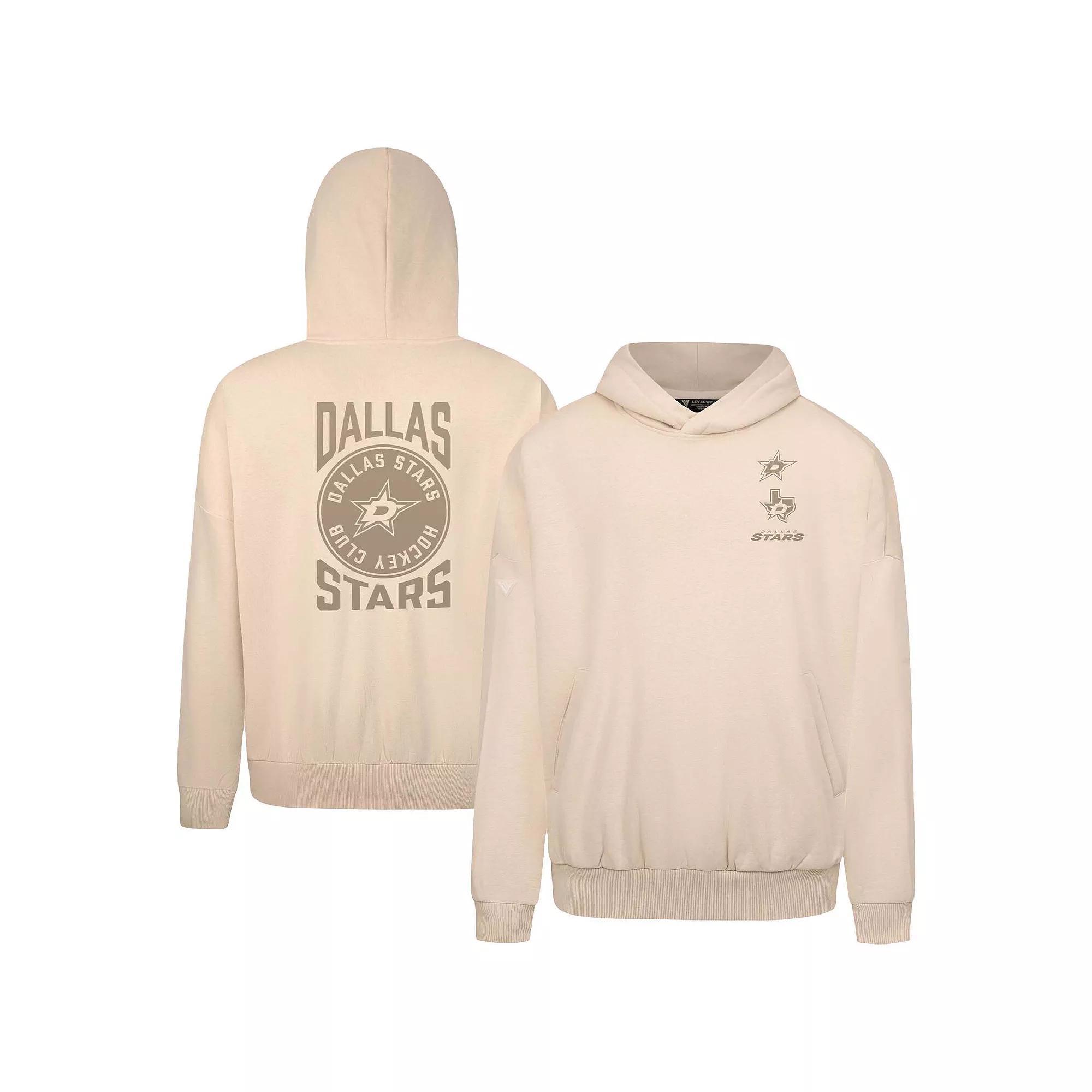 Men's Levelwear Cream Dallas Stars Contact Stamp Pullover Hoodie, Size: Small, Str Beige Product Image