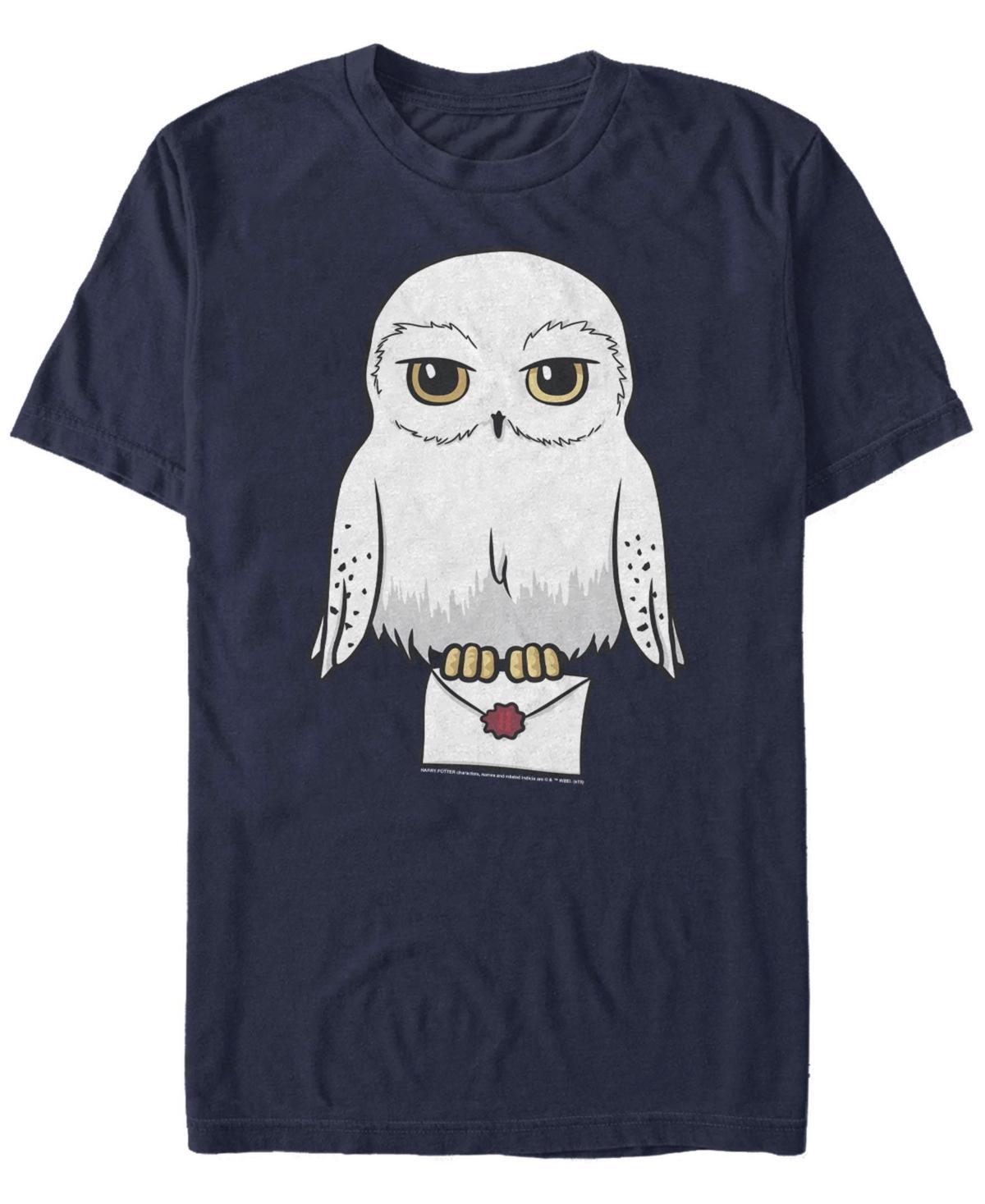 Men's Harry Potter Hedwig Cute Cartoon Portrait Tee, Size: Small, Blue Product Image