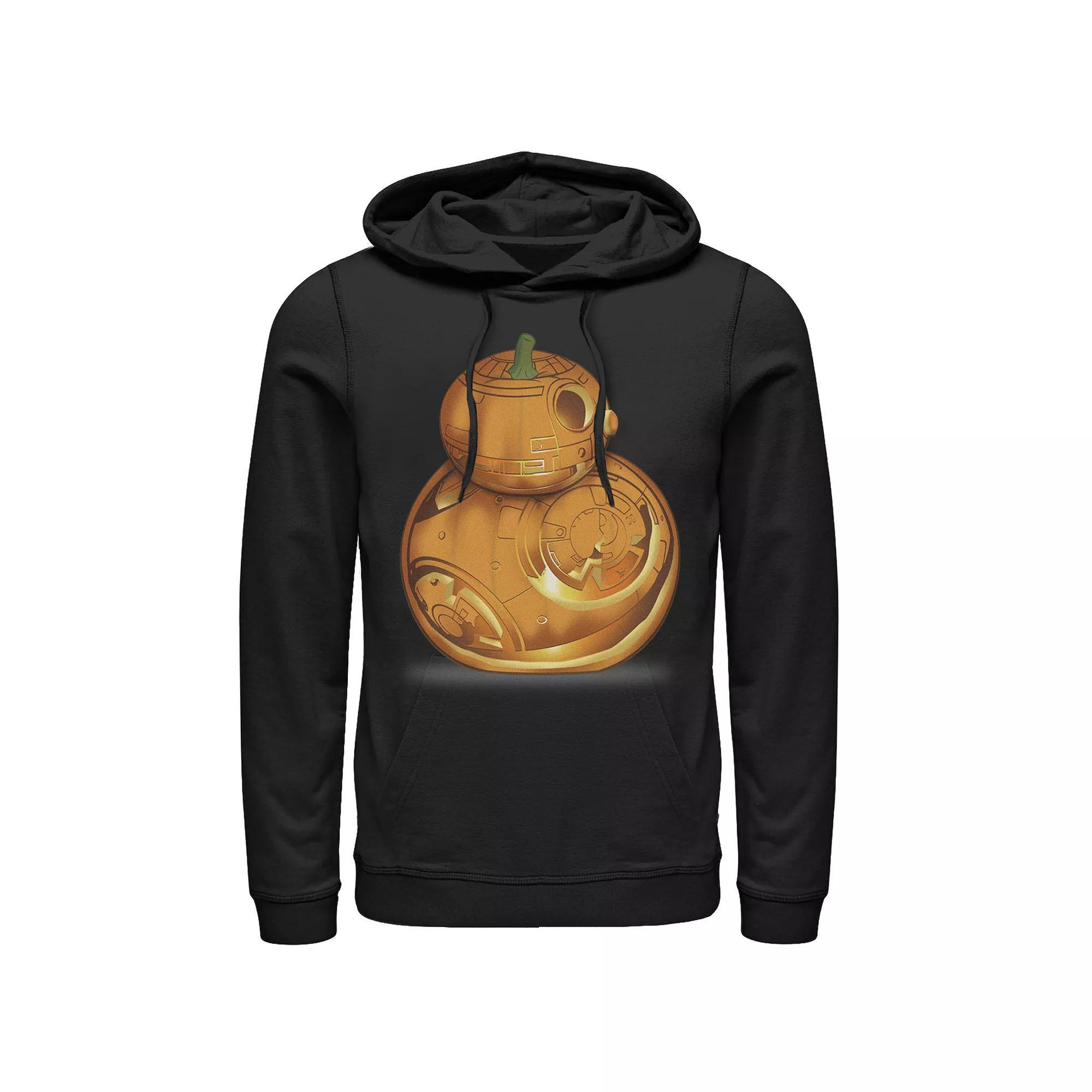 Men's Star Wars BB-8 Pumpkin Carving Halloween Graphic Hoodie, Size: 3XL, Black Product Image