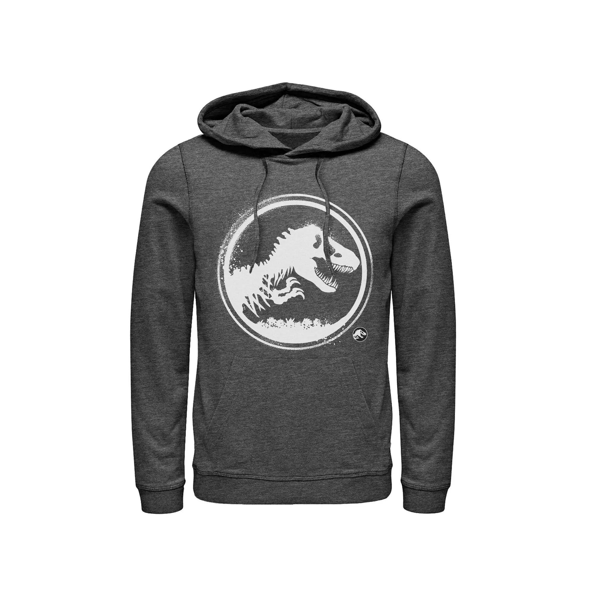 Men's Jurassic World: Fallen Kingdom Paint Splatter Logo Hoodie, Size: Large, Grey Heather Product Image