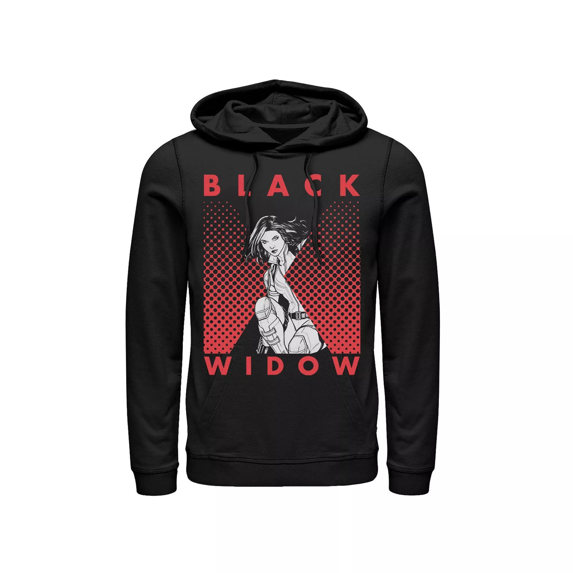 Men's Marvel Black Widow Halftone Hoodie, Size: 3XL Product Image