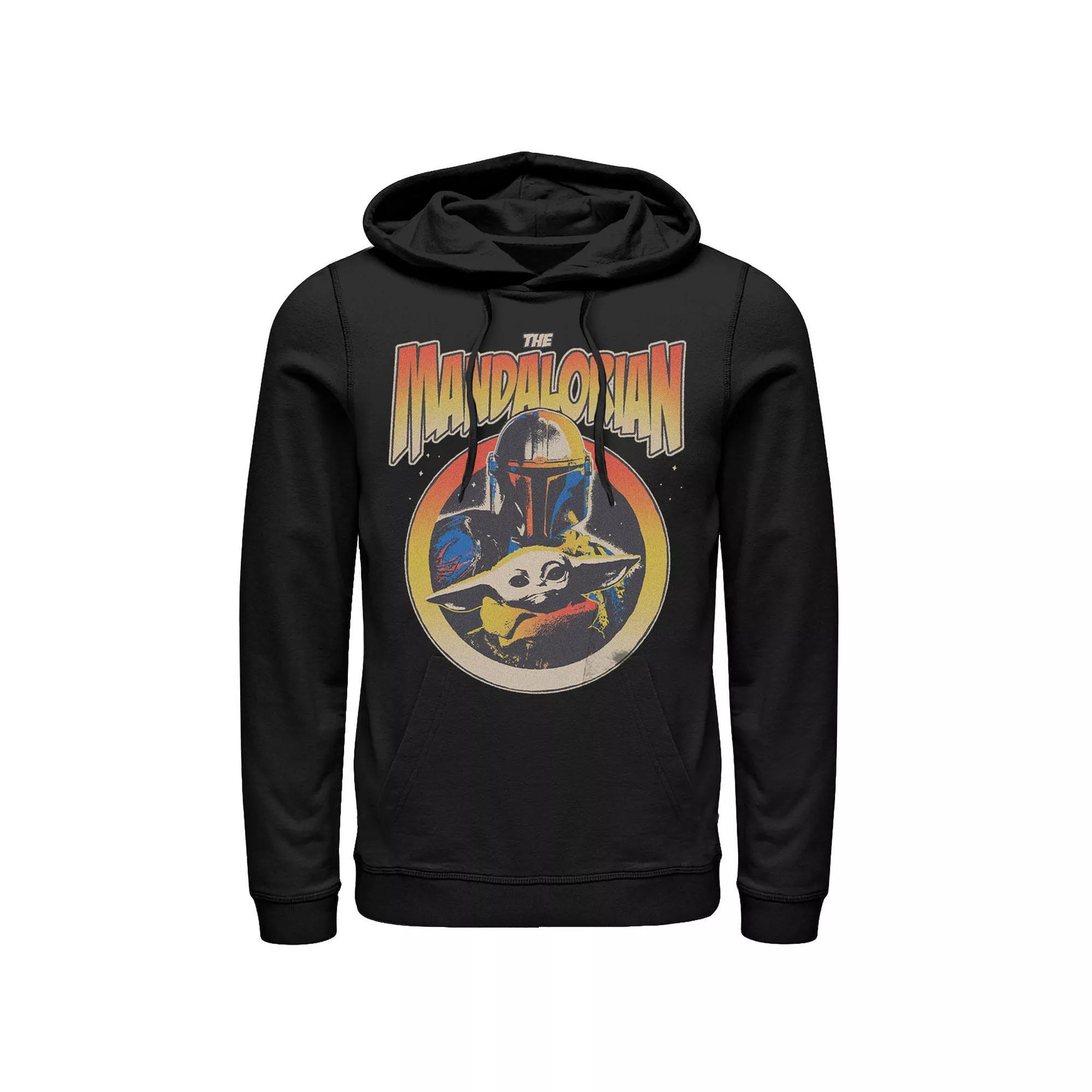 Men's Star Wars The Mandalorian Mando & Child Hoodie, Size: Small, Black Product Image