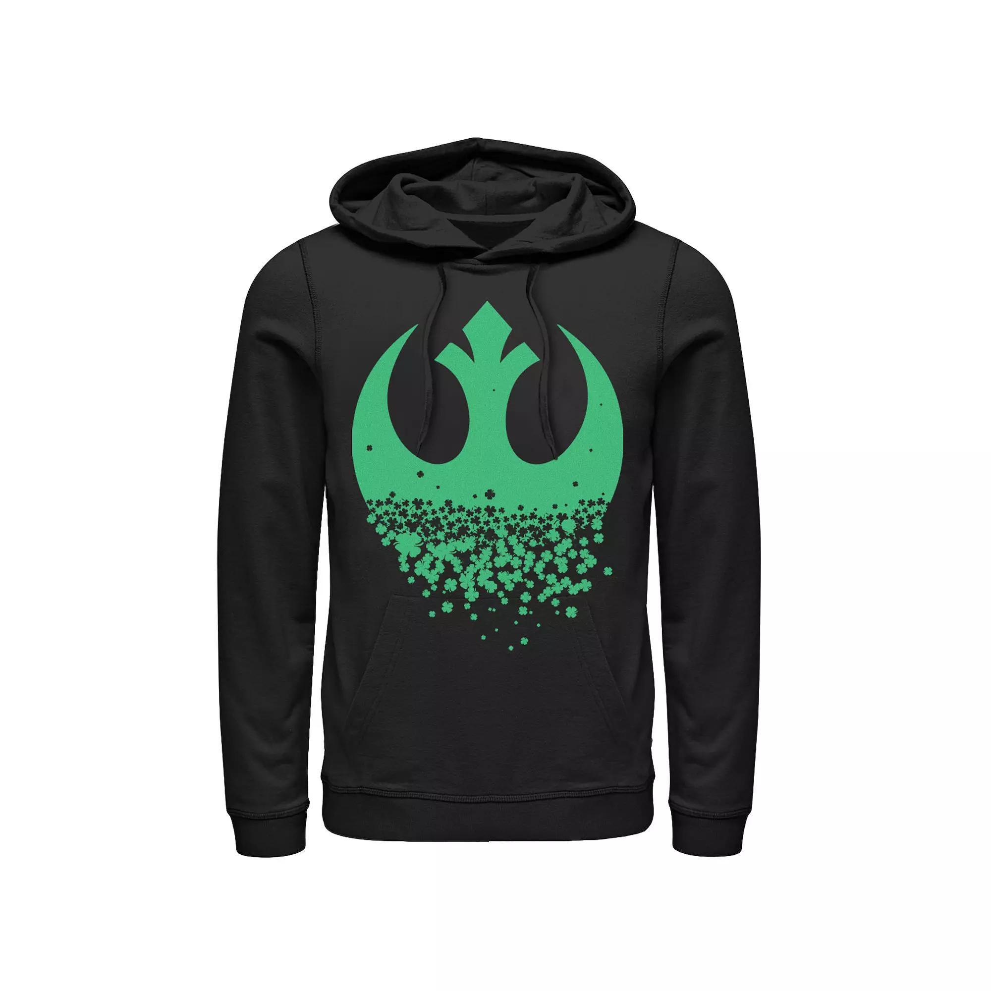 Men's Star Wars Saint Patrick's Day Rebel Alliacne Hoodie, Size: XXL, Black Product Image