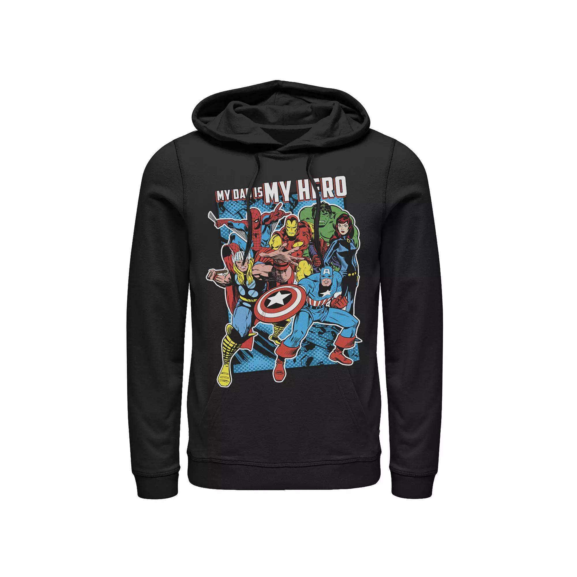 Men's Star Wars: The Mandalorian Trading Card Hoodie, Size: Large, Black Product Image