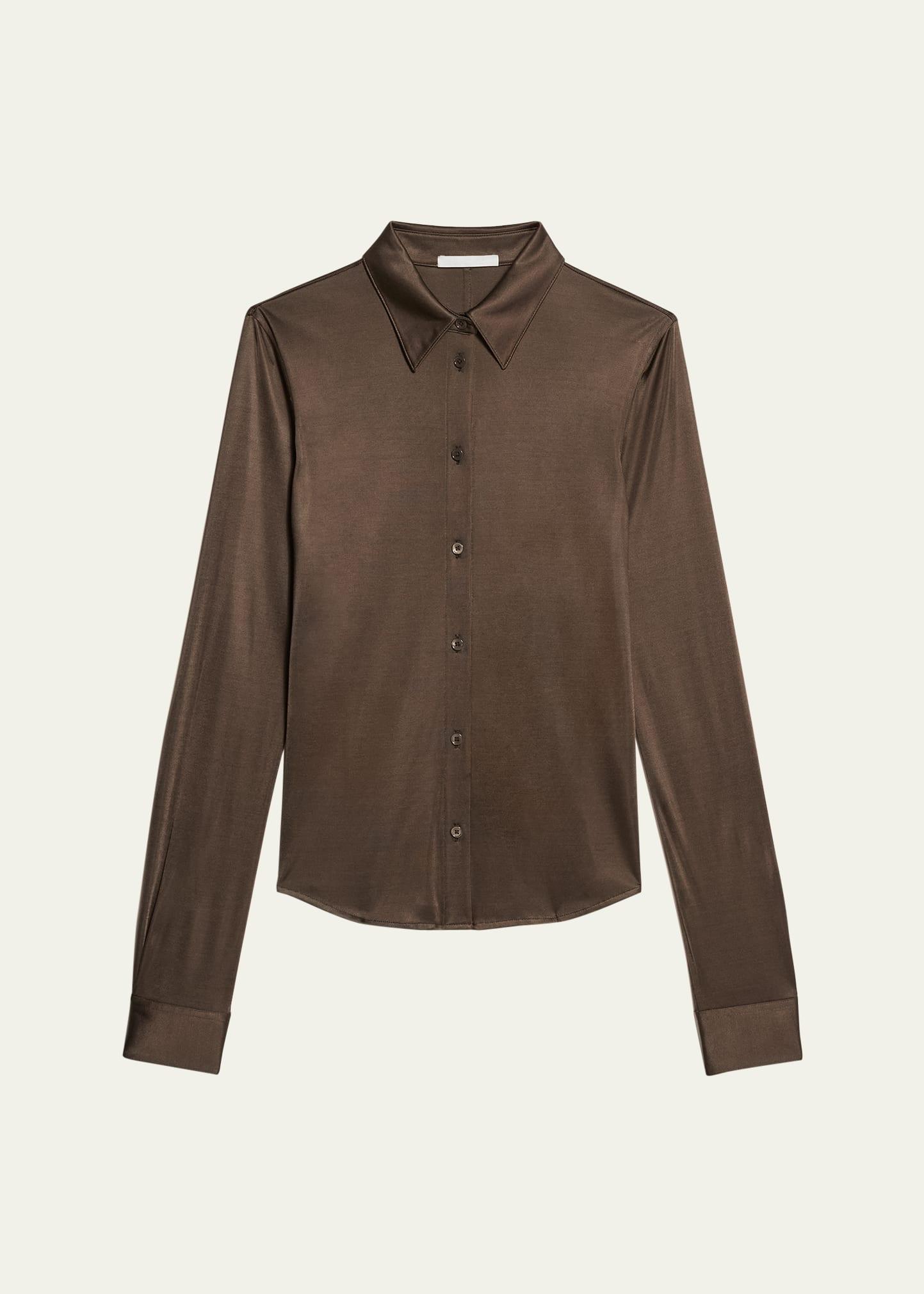 Fluid Button-Front Shirt Product Image