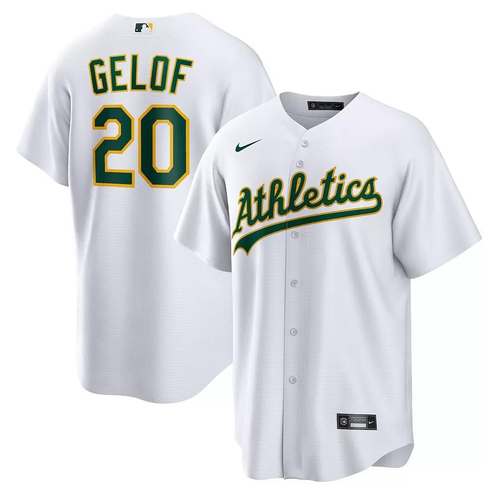 Men's Nike Zack Gelof White Oakland Athletics Home Replica Jersey, Size: Small Product Image