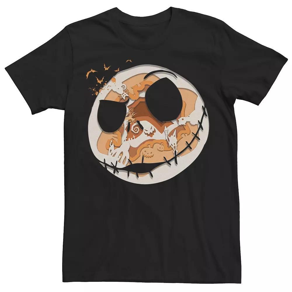 Disney's The Nightmare Before Christmas Jack Skellington Men's Paper Cut Fill Tee, Size: Large, Black Product Image
