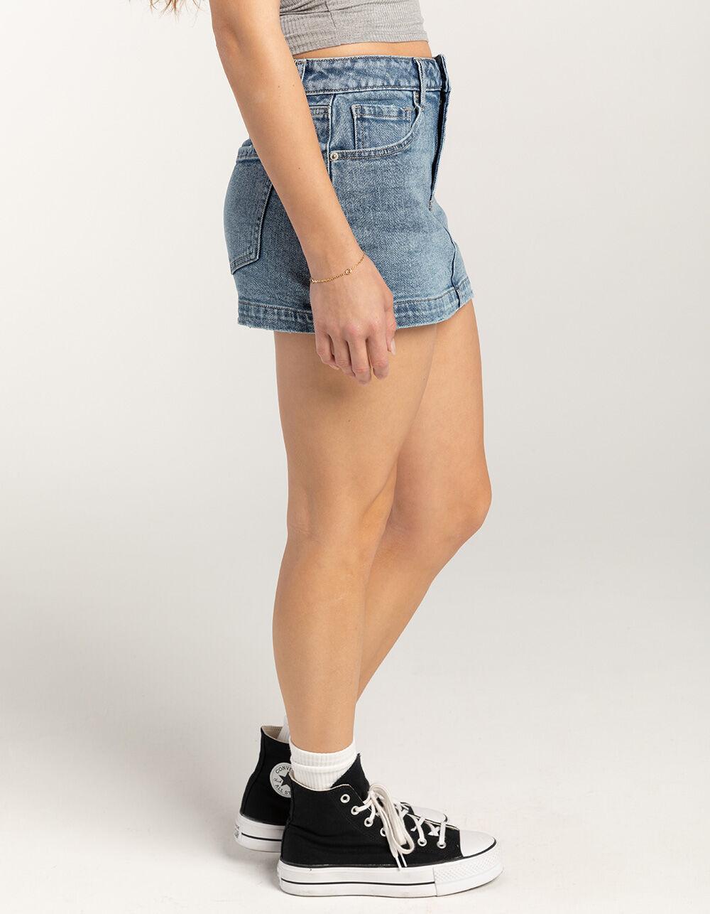 RSQ Womens Low Rise Denim Mini Skirt - MEDIUM WASH Product Image