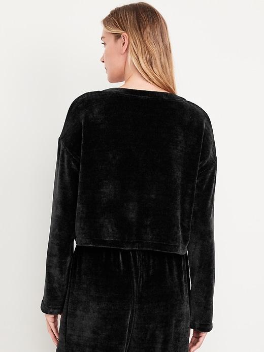 Cozy Chenille Button-Down Top Product Image