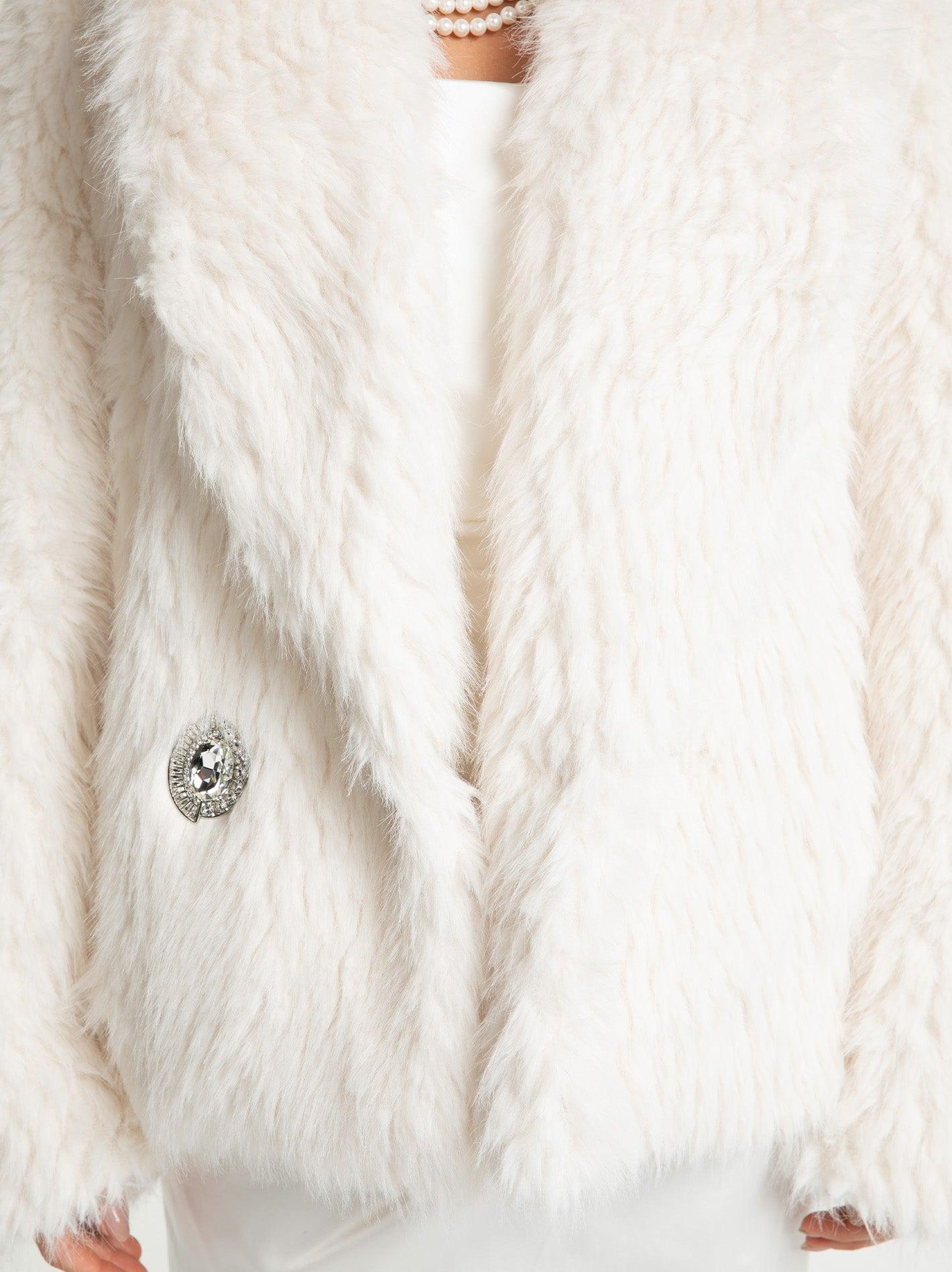 Alyssa Fur Coat (White) Product Image