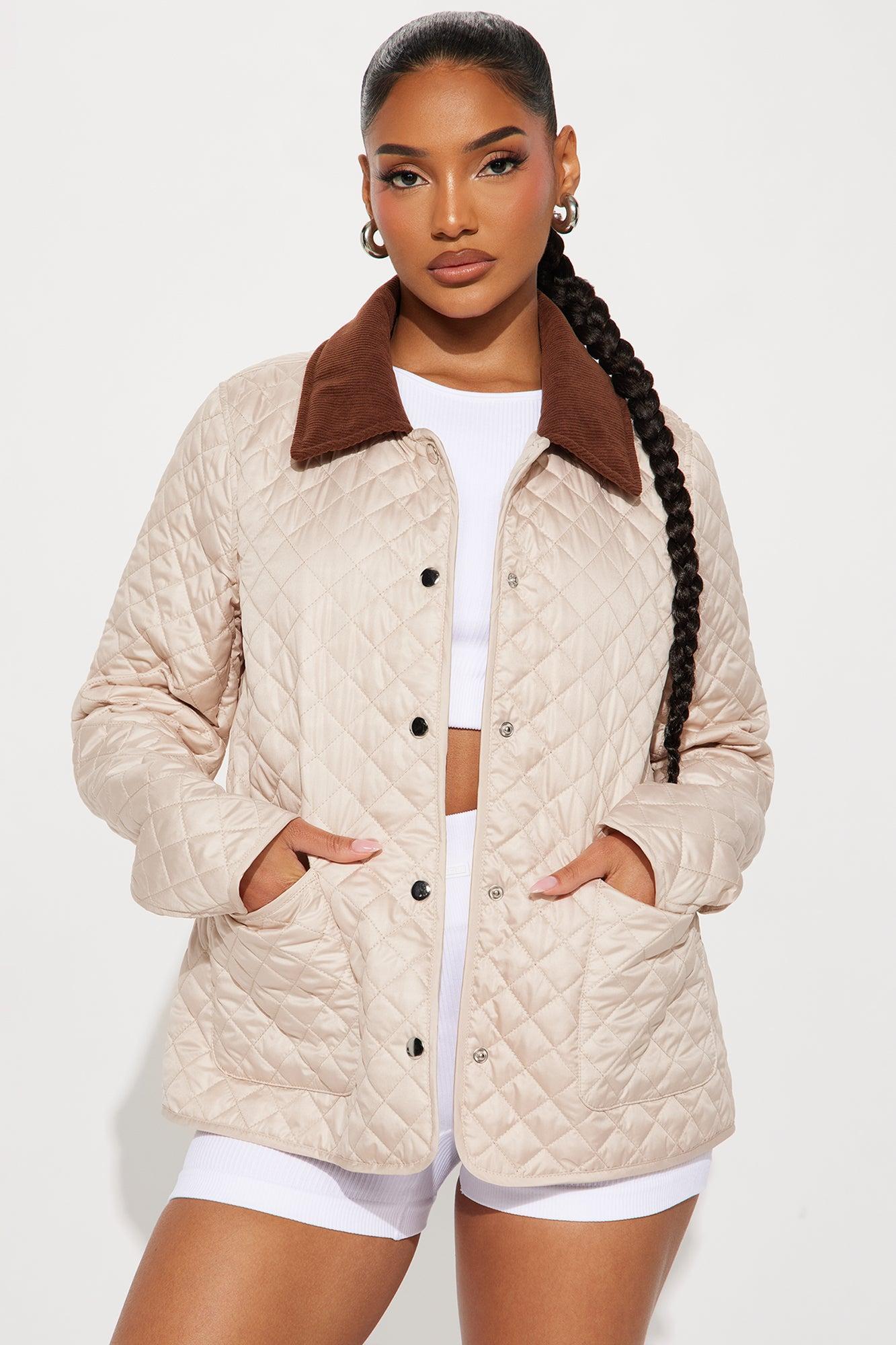 Lissette Quilted Jacket - Khaki Product Image