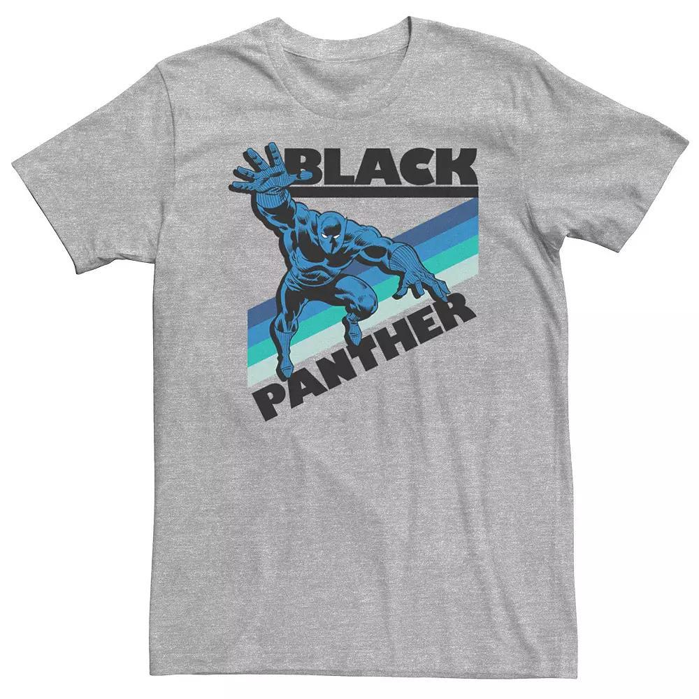 Big & Tall Marvel Avengers Black Panther Retro Line Portrait Tee, Men's, Size: 4XLT, Athletic Grey Product Image