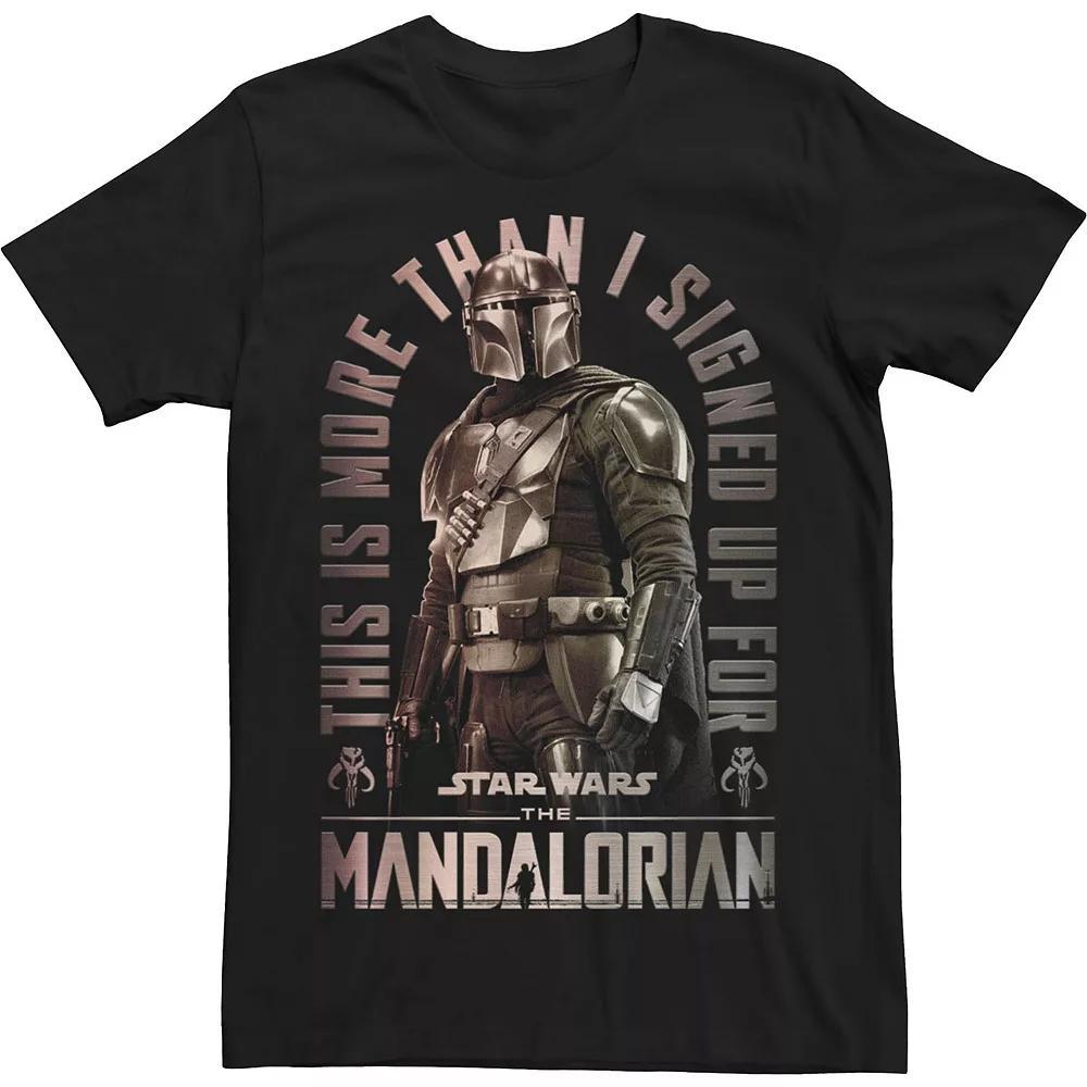 Men's Star Wars The Mandalorian Signed Up Poster Tee, Size: Medium, Black Product Image