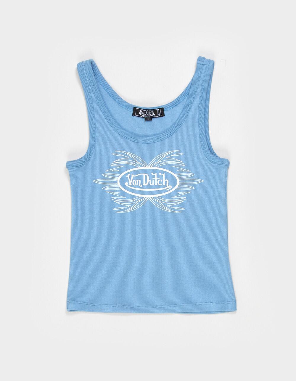 VON DUTCH Wing Womens Tank Top - BLUE Product Image
