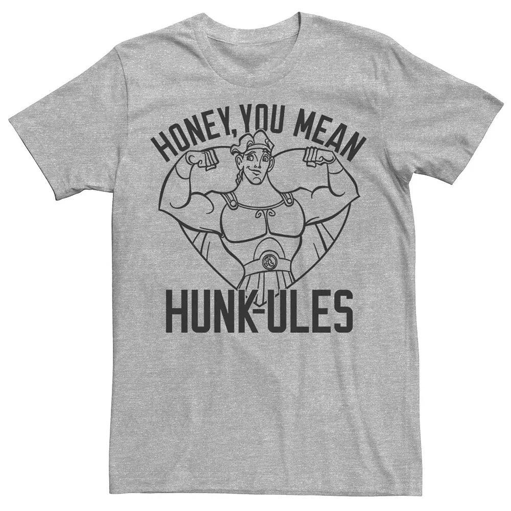 Big & Tall Disney Hercules "Honey You Mean Hunk-ules" Portrait Tee, Men's, Size: 4XLT, Athletic Grey Product Image
