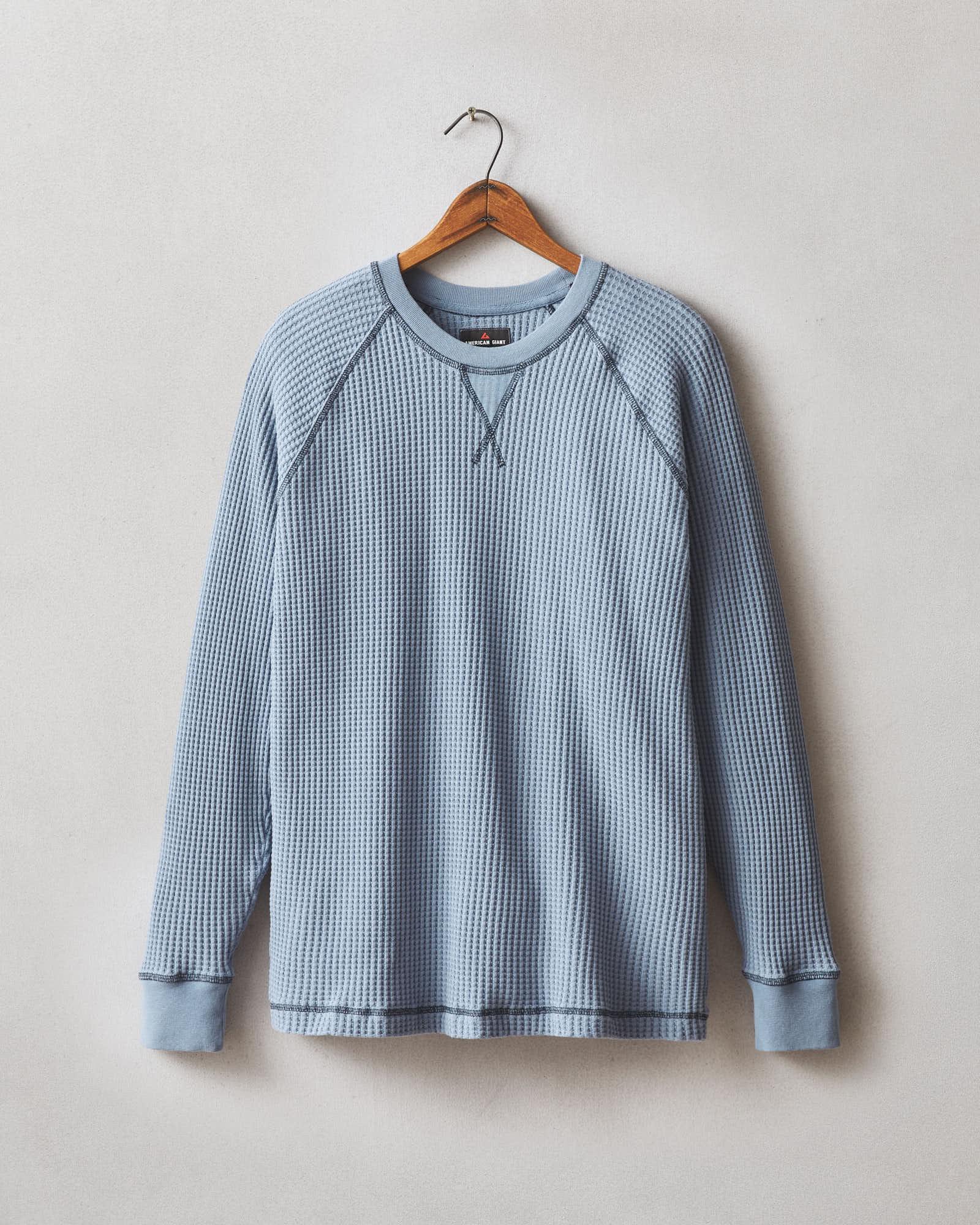 Men's Waffle Crew Long Sleeve - Beach Horizon Male Product Image