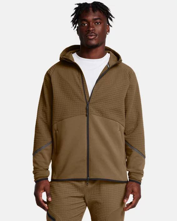 UA Unstoppable Fleece Grid Mens Full-Zip Product Image